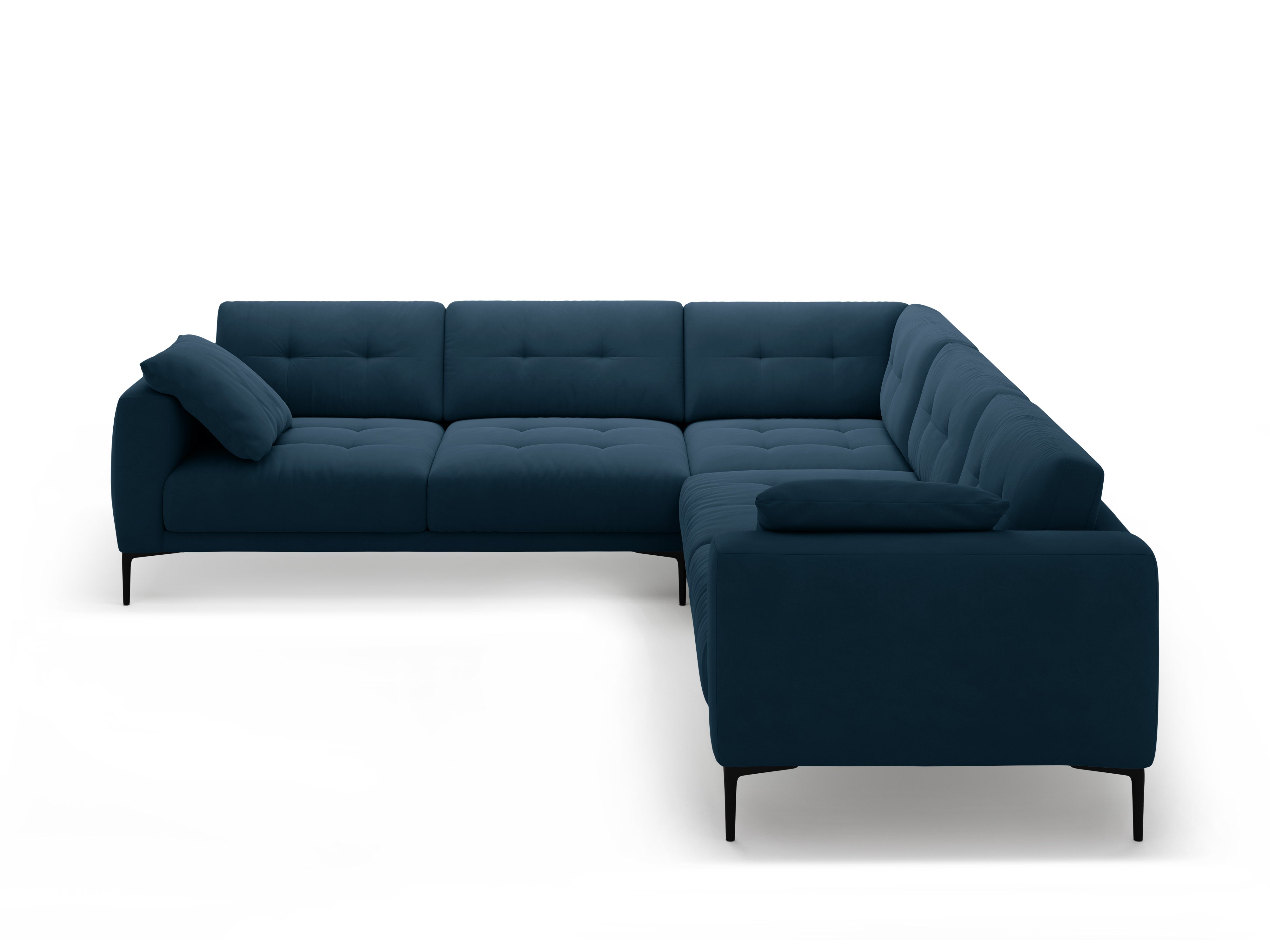 Symmetrical velvet corner sofa BEMY royal blue