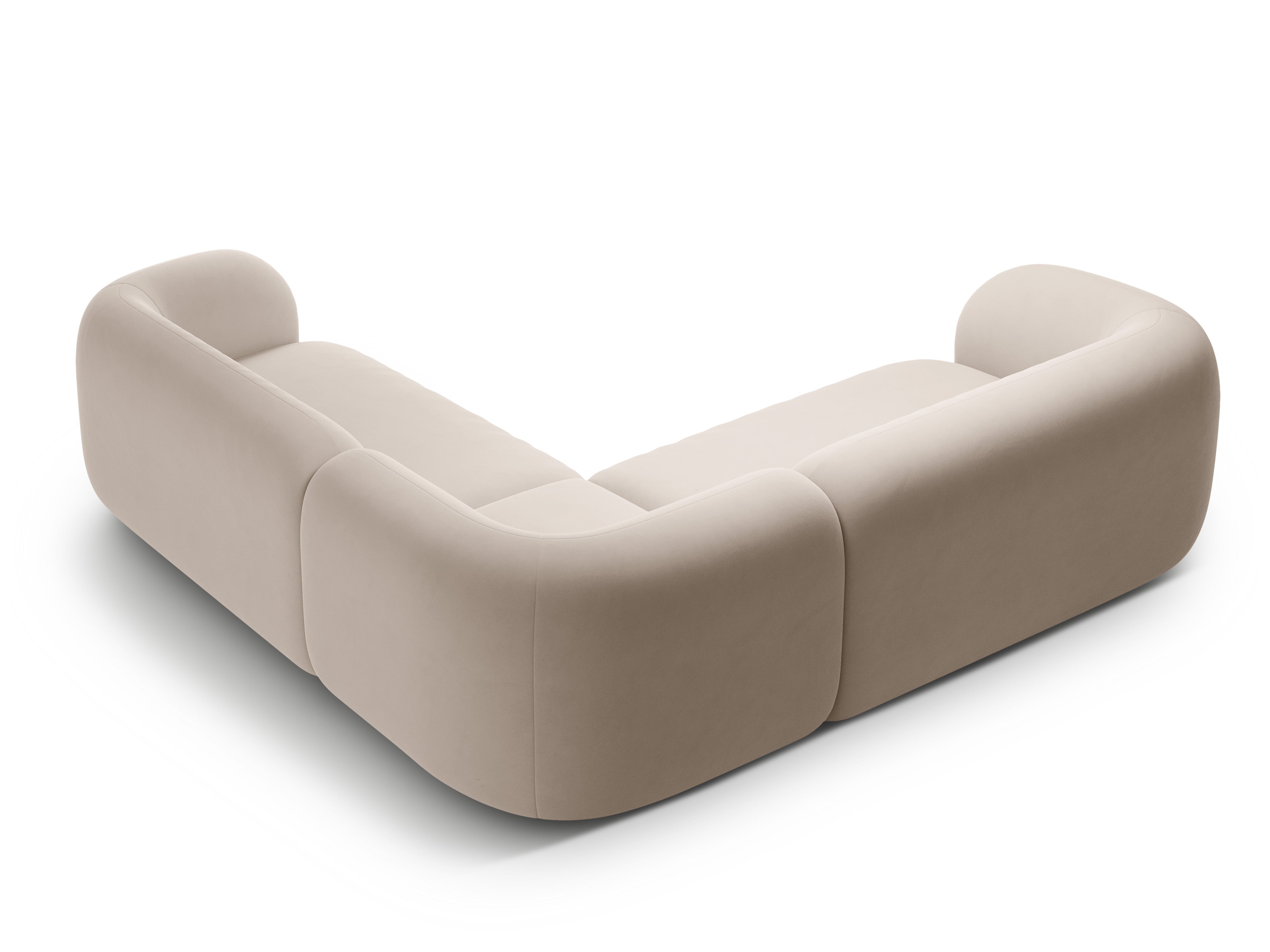 Symmetrical Velvet Corner Sofa KATE Beige