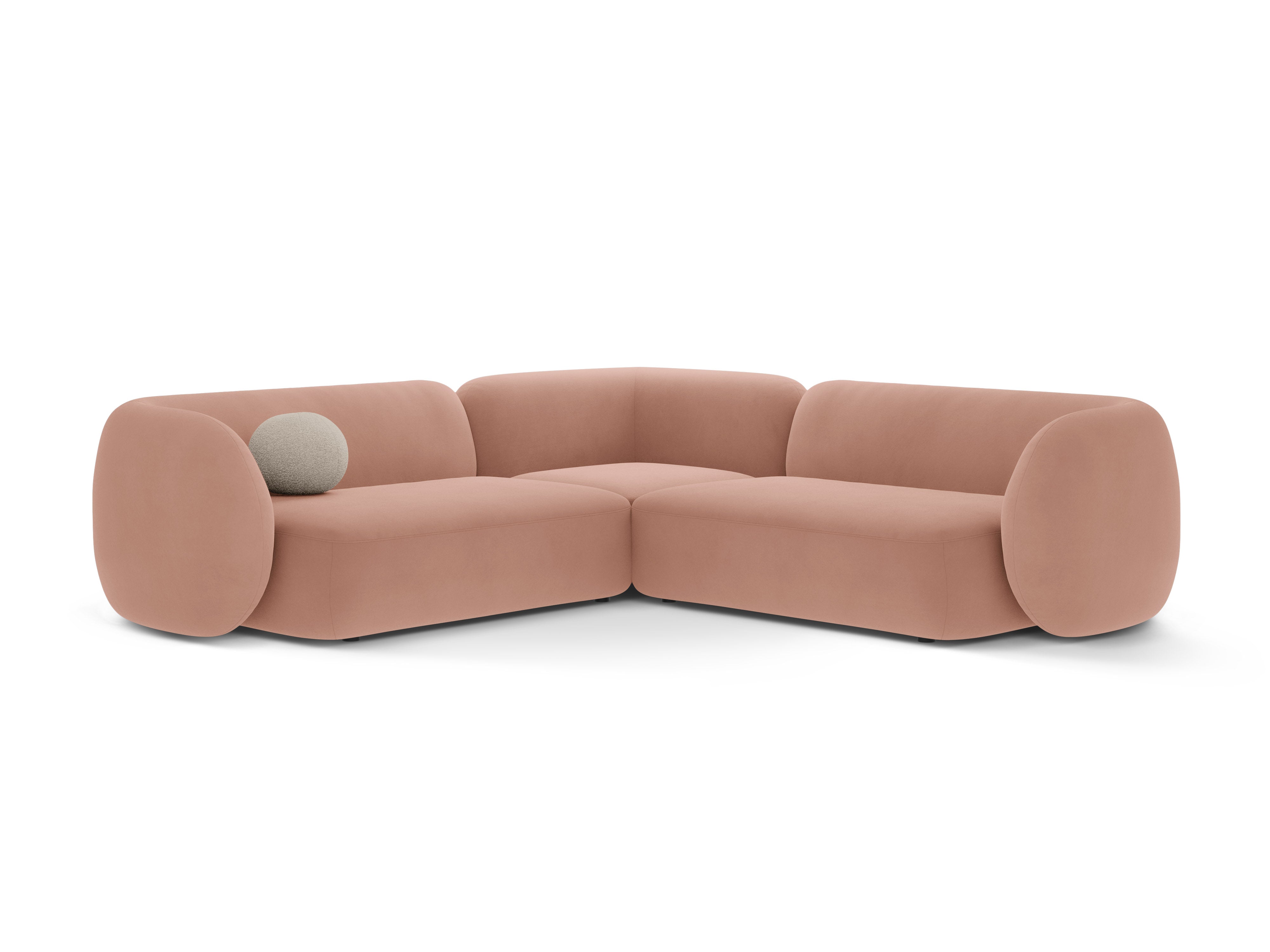 Symmetrical Velvet Corner Sofa KATE Pink