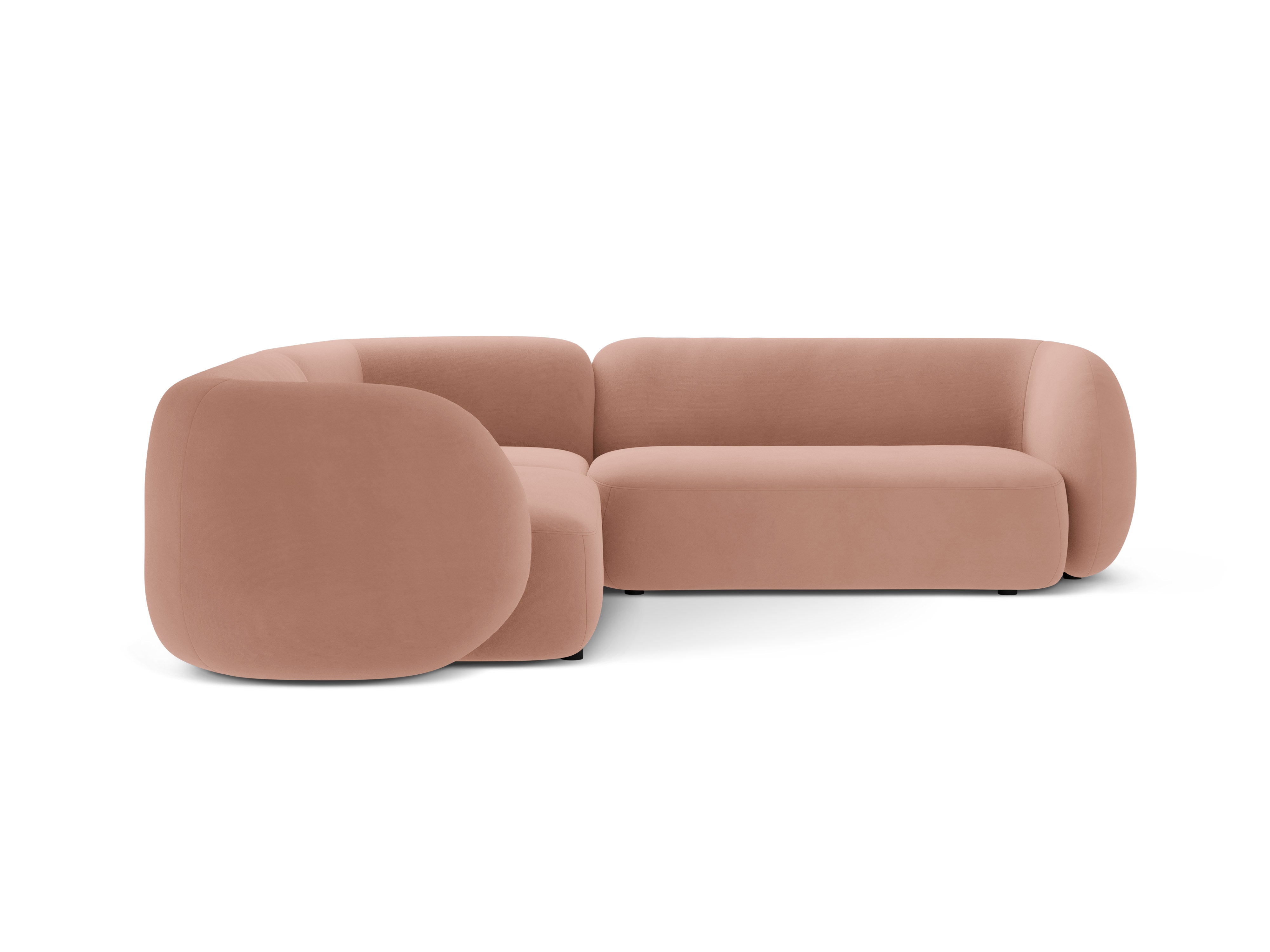 Symmetrical Velvet Corner Sofa KATE Pink