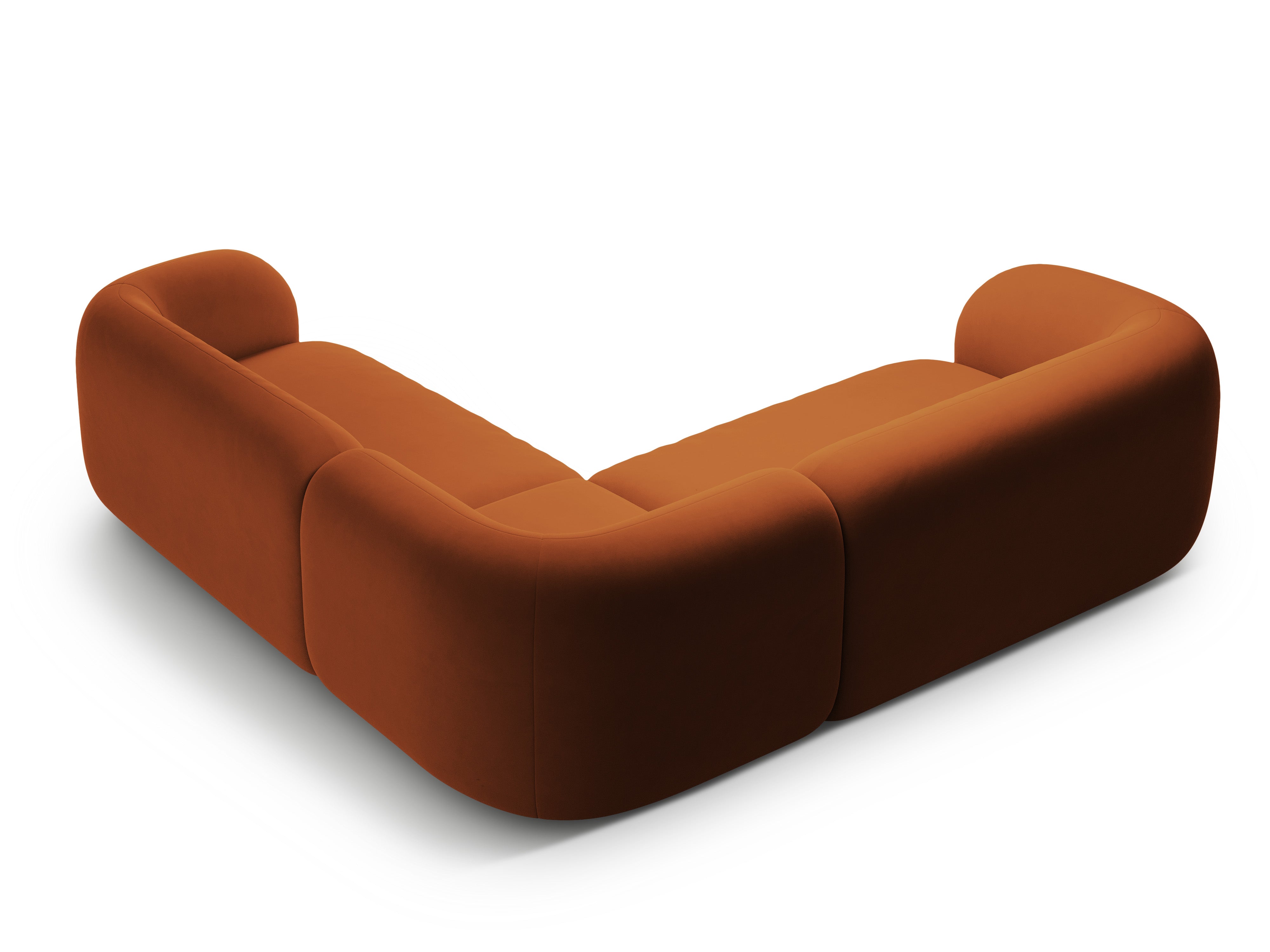Symmetrical Velvet Corner Sofa KATE Terracotta