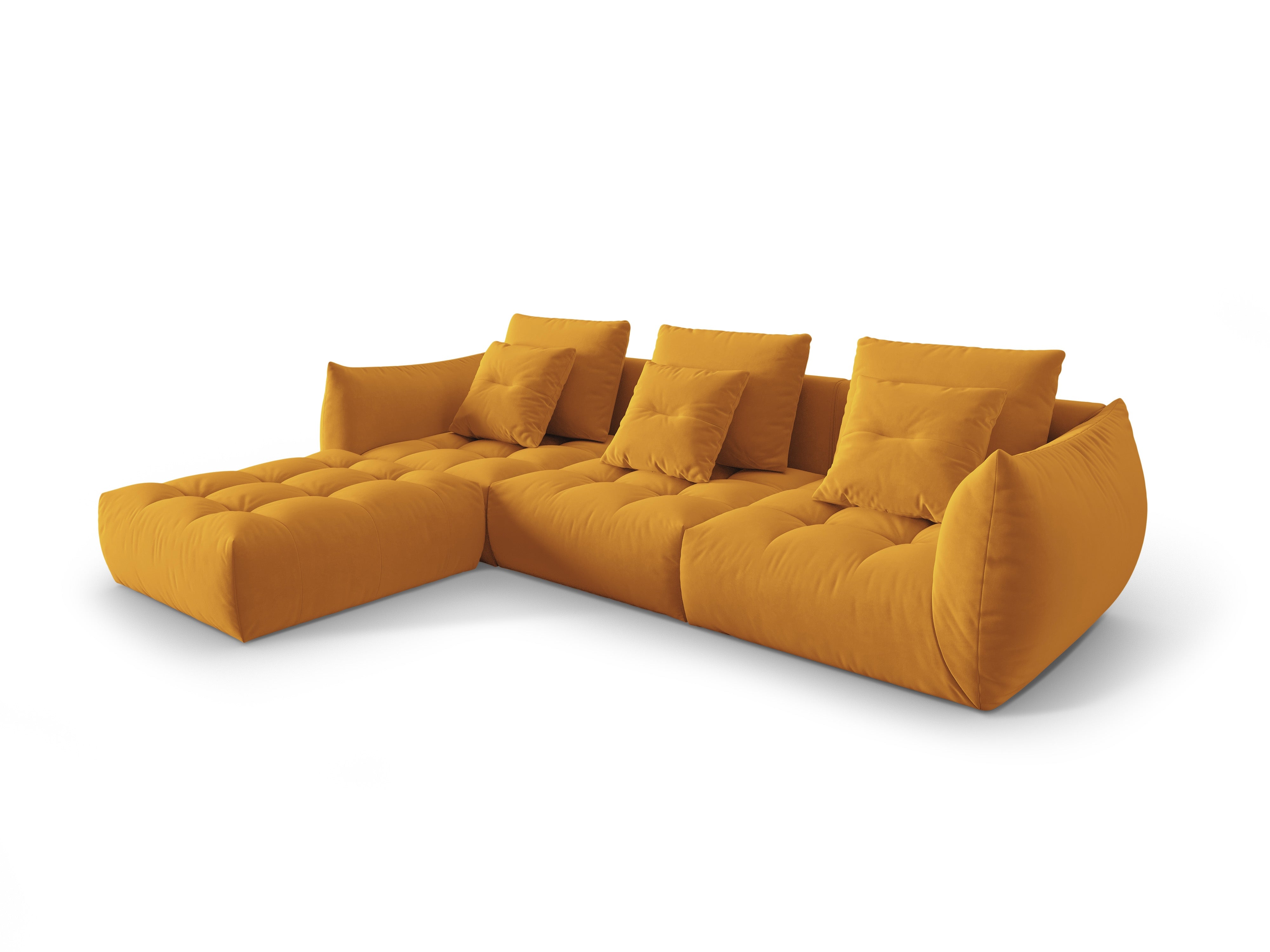 Velvet Modular Sofa, "Bloom", 2 Seats, Yellow, 332x216x95
Made in Europe