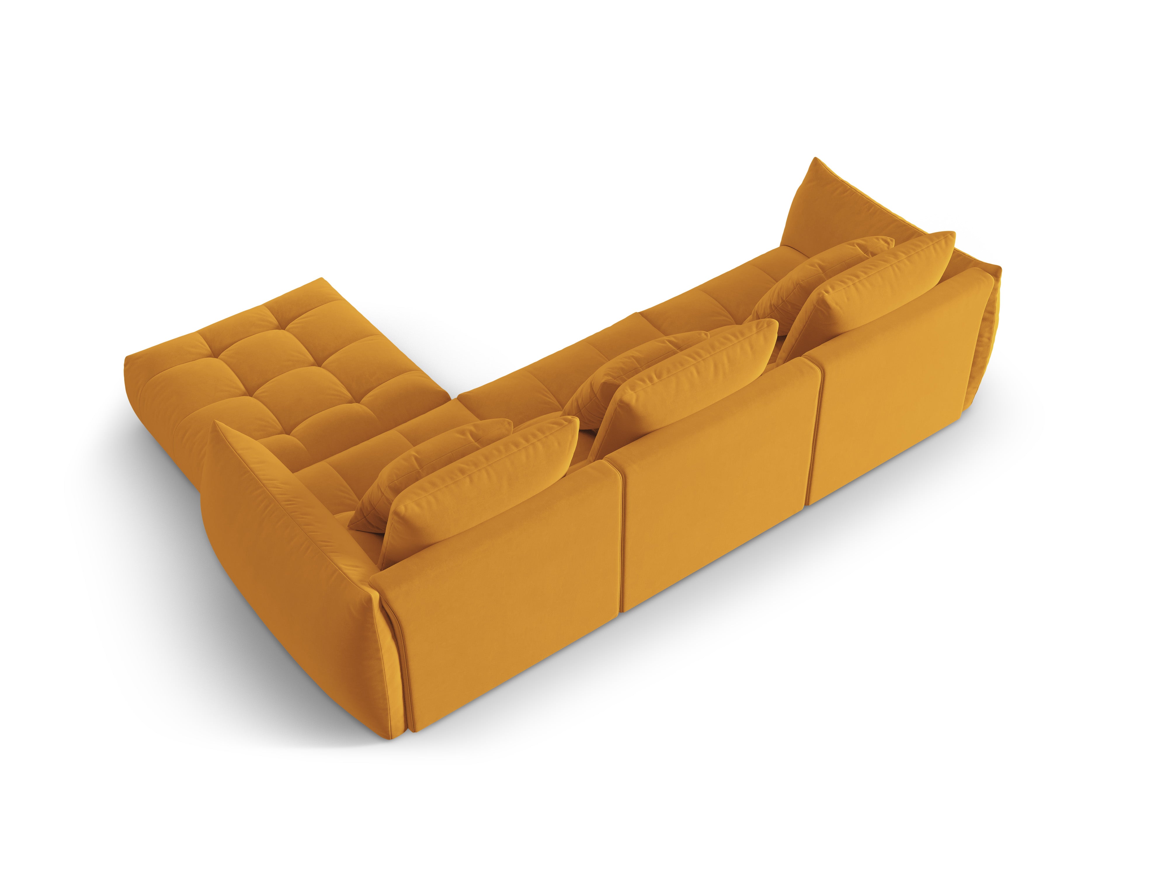 Velvet Modular Sofa, "Bloom", 2 Seats, Yellow, 332x216x95
Made in Europe