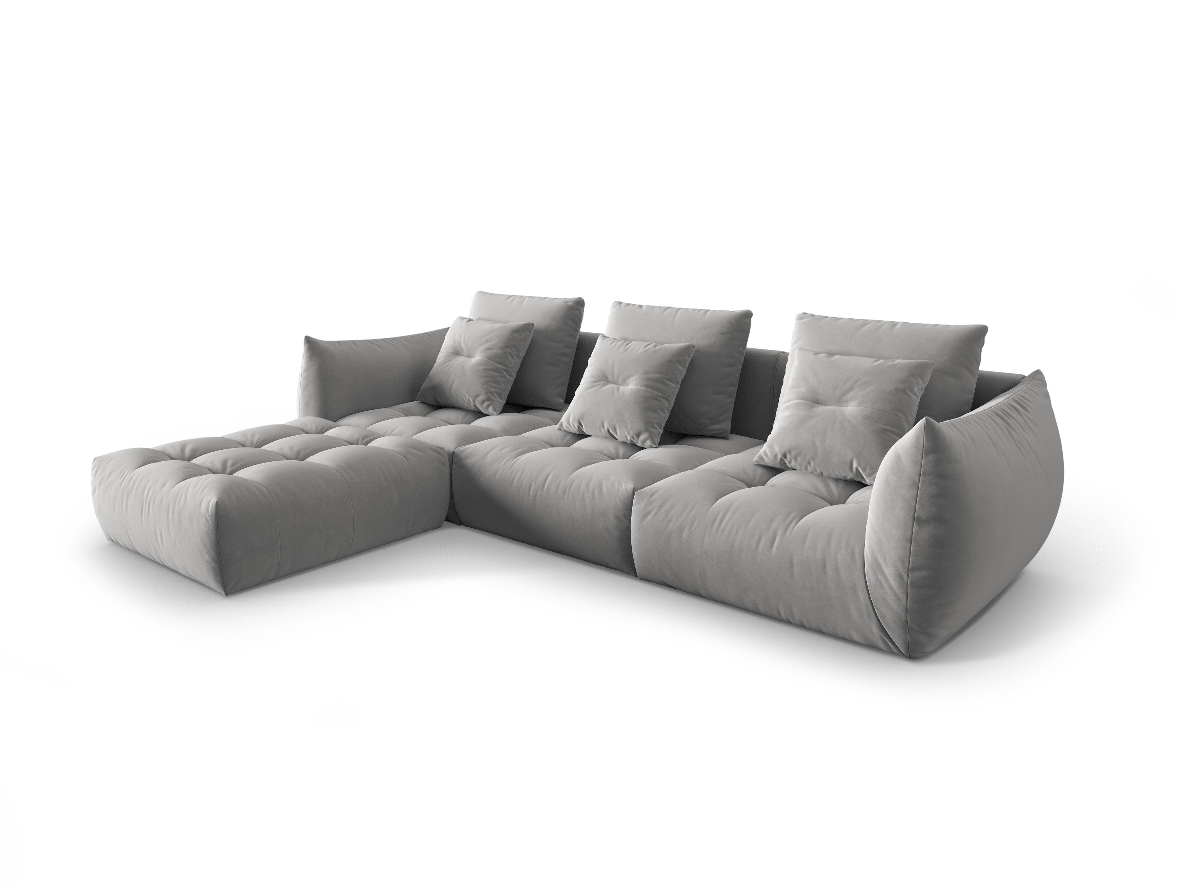 Velvet Modular Sofa, "Bloom", 2 Seats, Gray, 332x216x95
Made in Europe