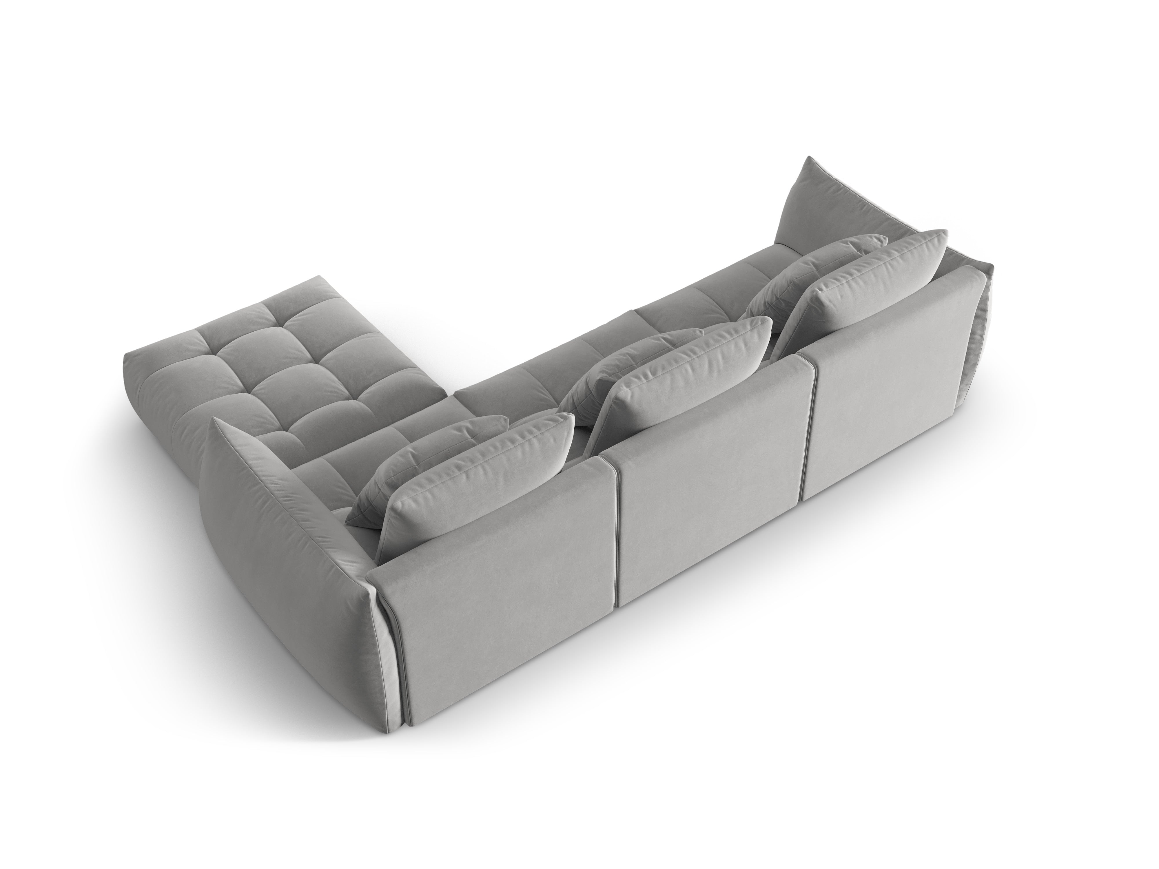 Velvet Modular Sofa, "Bloom", 2 Seats, Gray, 332x216x95
Made in Europe