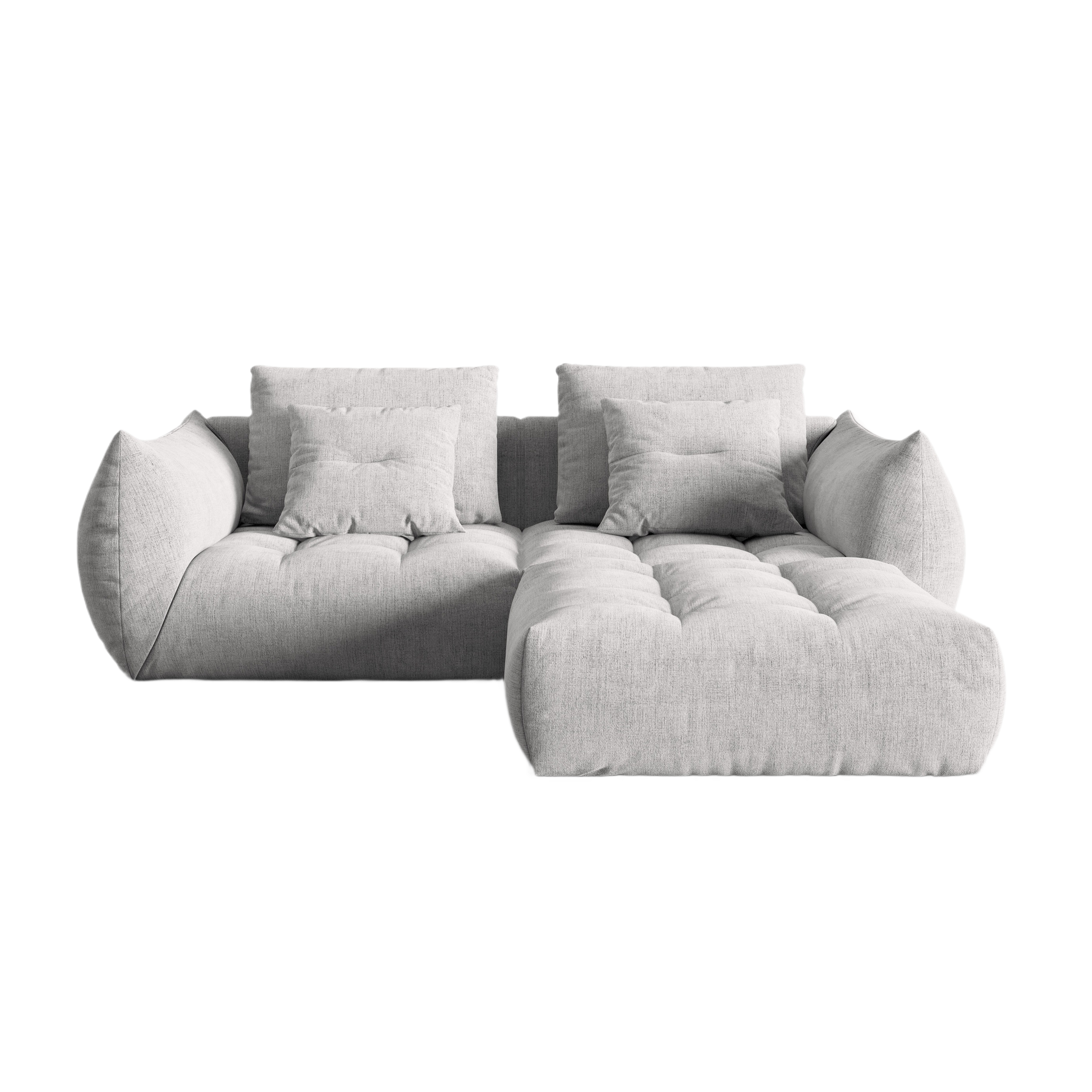 Modular Sofa, "Bloom", 3 Seats, Silver, 232x216x95
Made in Europe