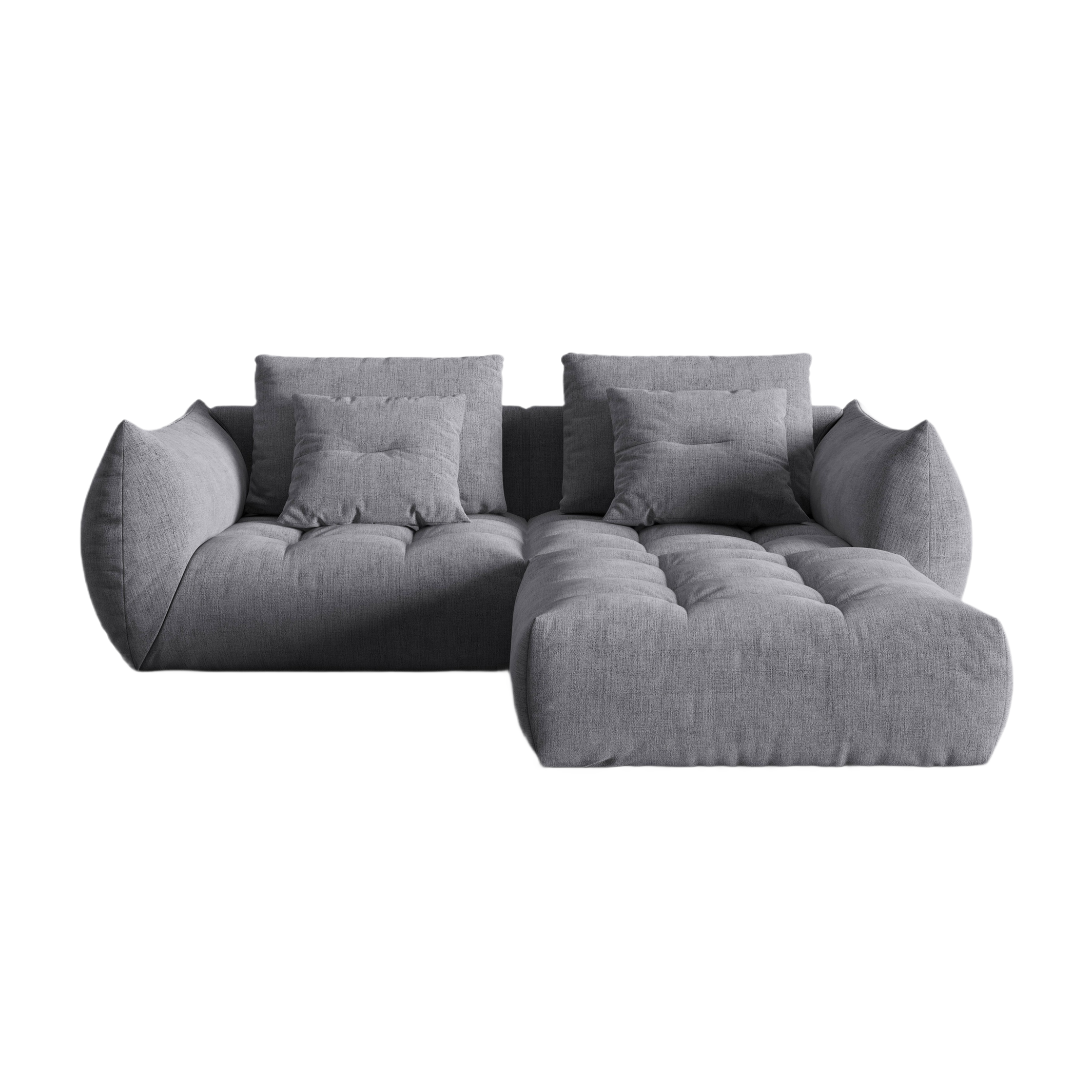 Modular Sofa, "Bloom", 3 Seats, Gray, 232x216x95
Made in Europe