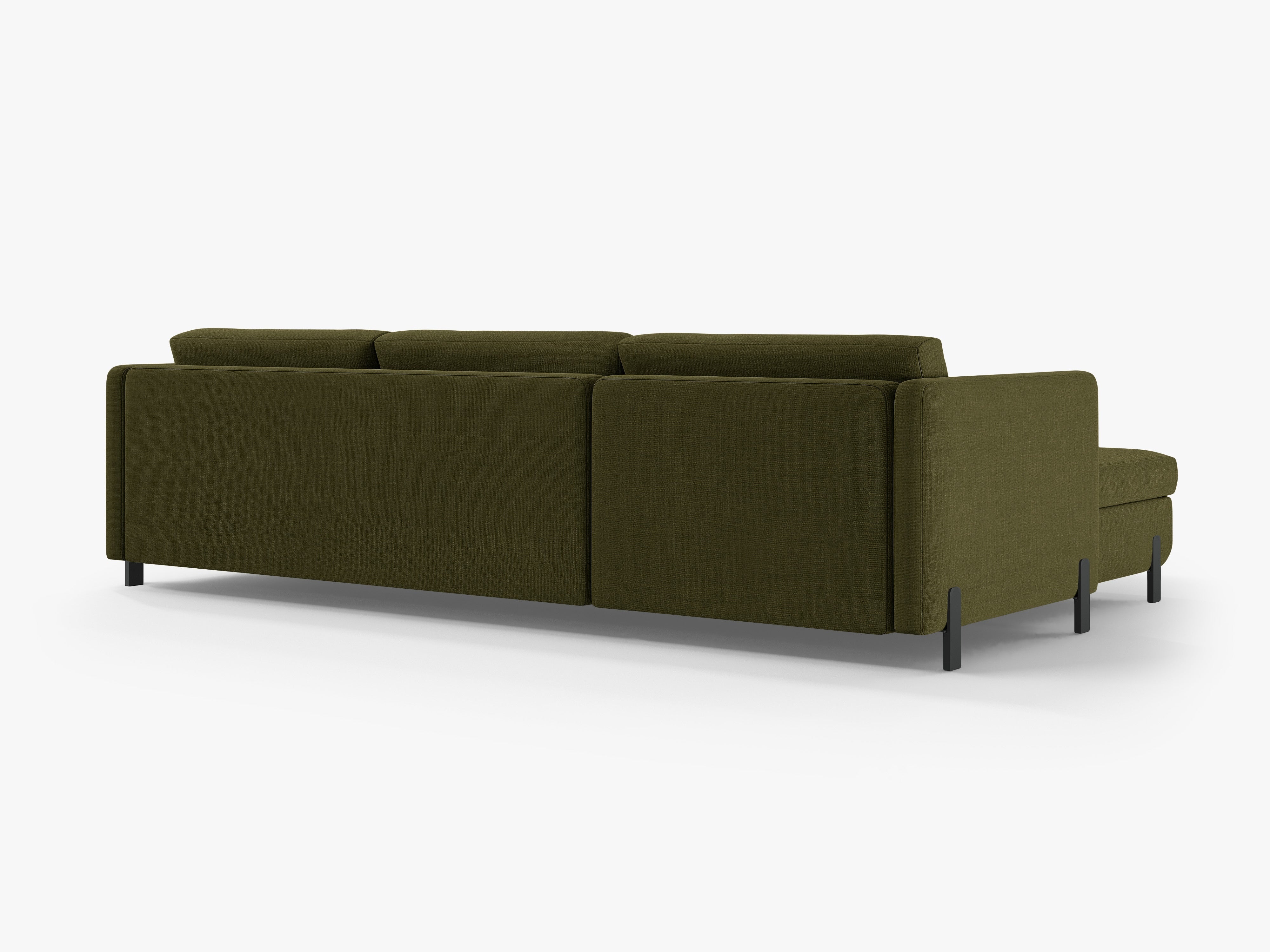 Left Corner Sofa with Bed Function and Box, "Gloria", 5 Seats, Green, 280x170x80
Made in Europe