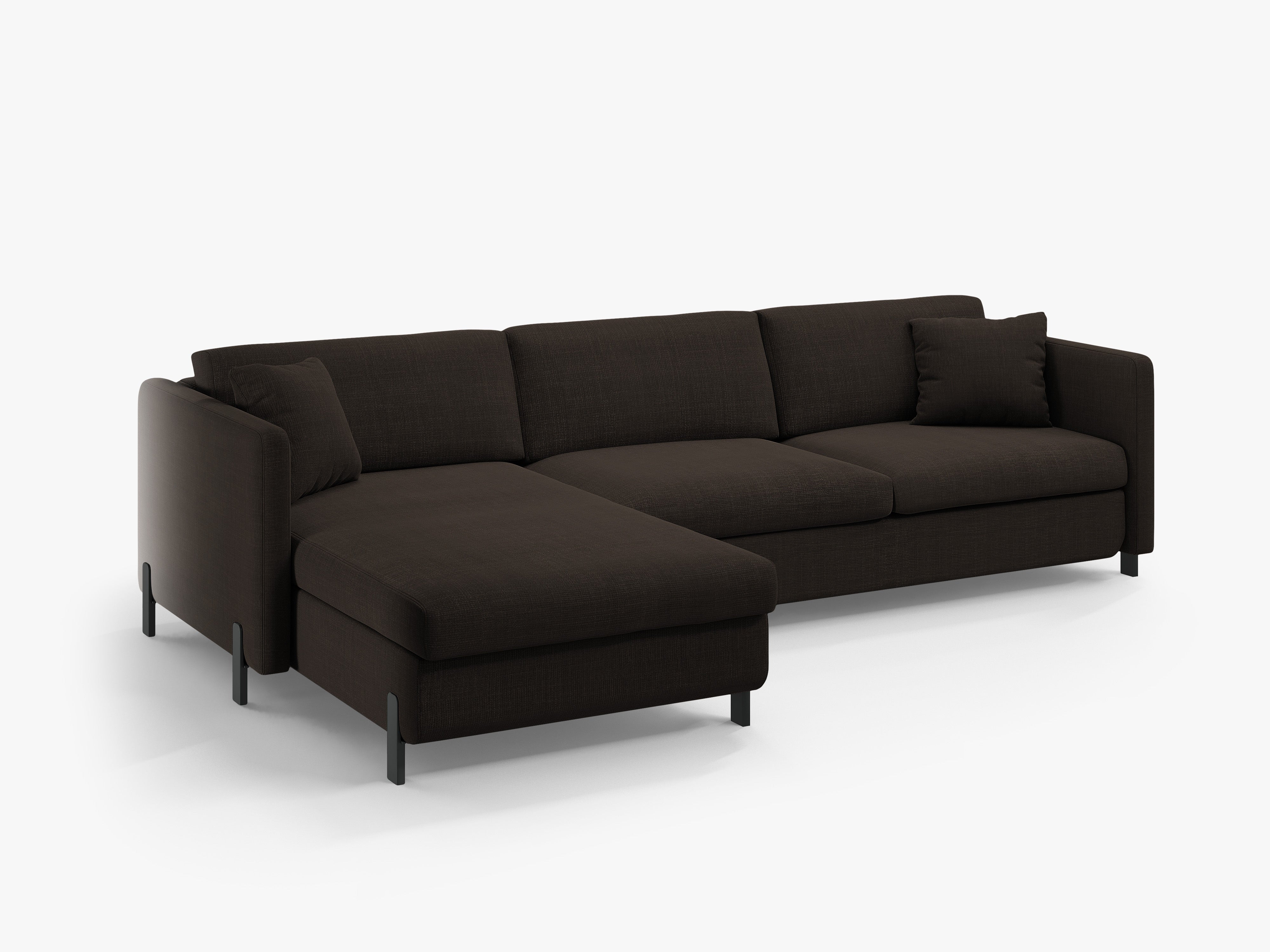 Left Corner Sofa with Bed Function and Box, "Gloria", 5 Seats, Dark Gray, 280x170x80
Made in Europe