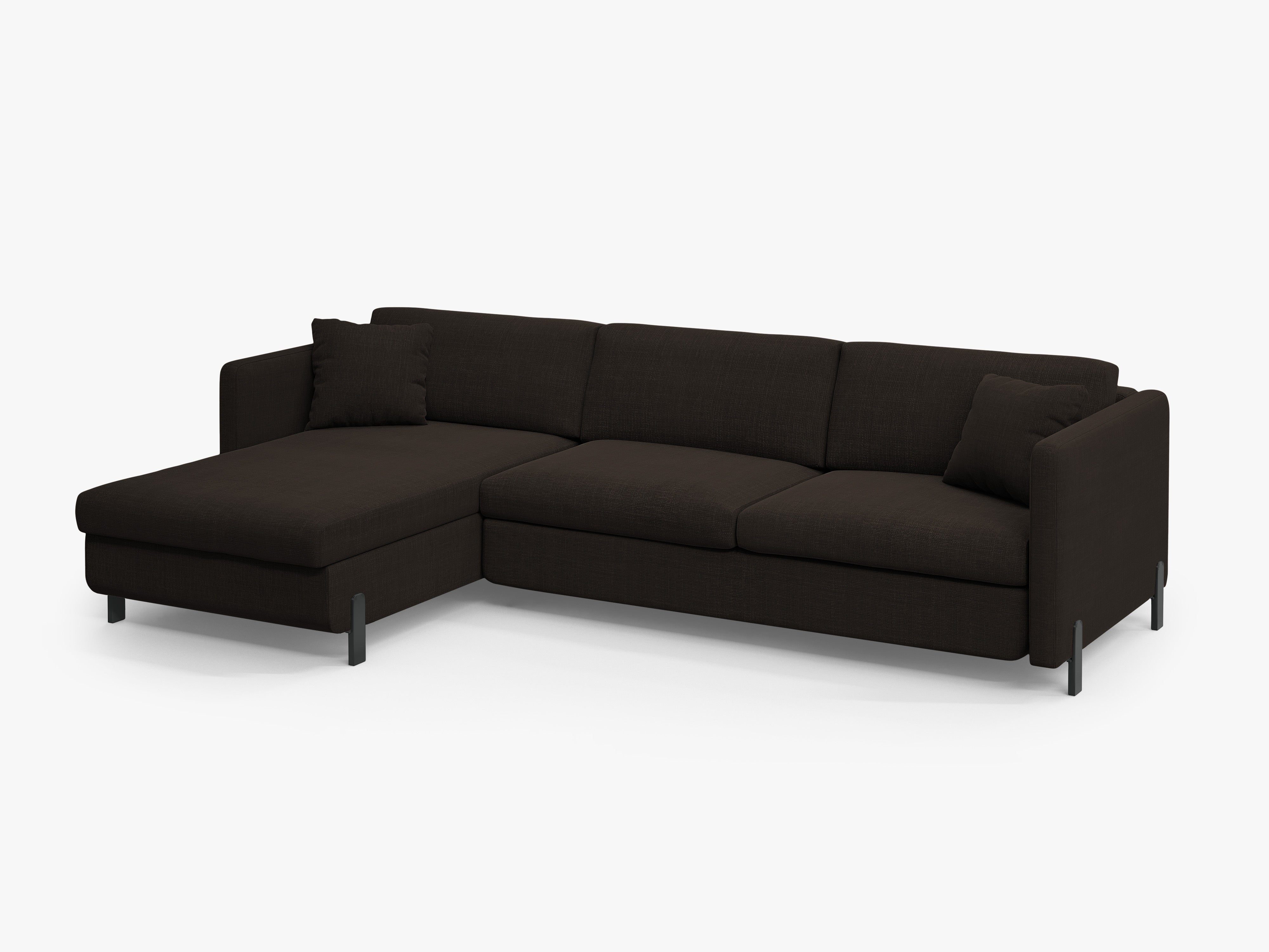 Left Corner Sofa with Bed Function and Box, "Gloria", 5 Seats, Dark Gray, 280x170x80
Made in Europe