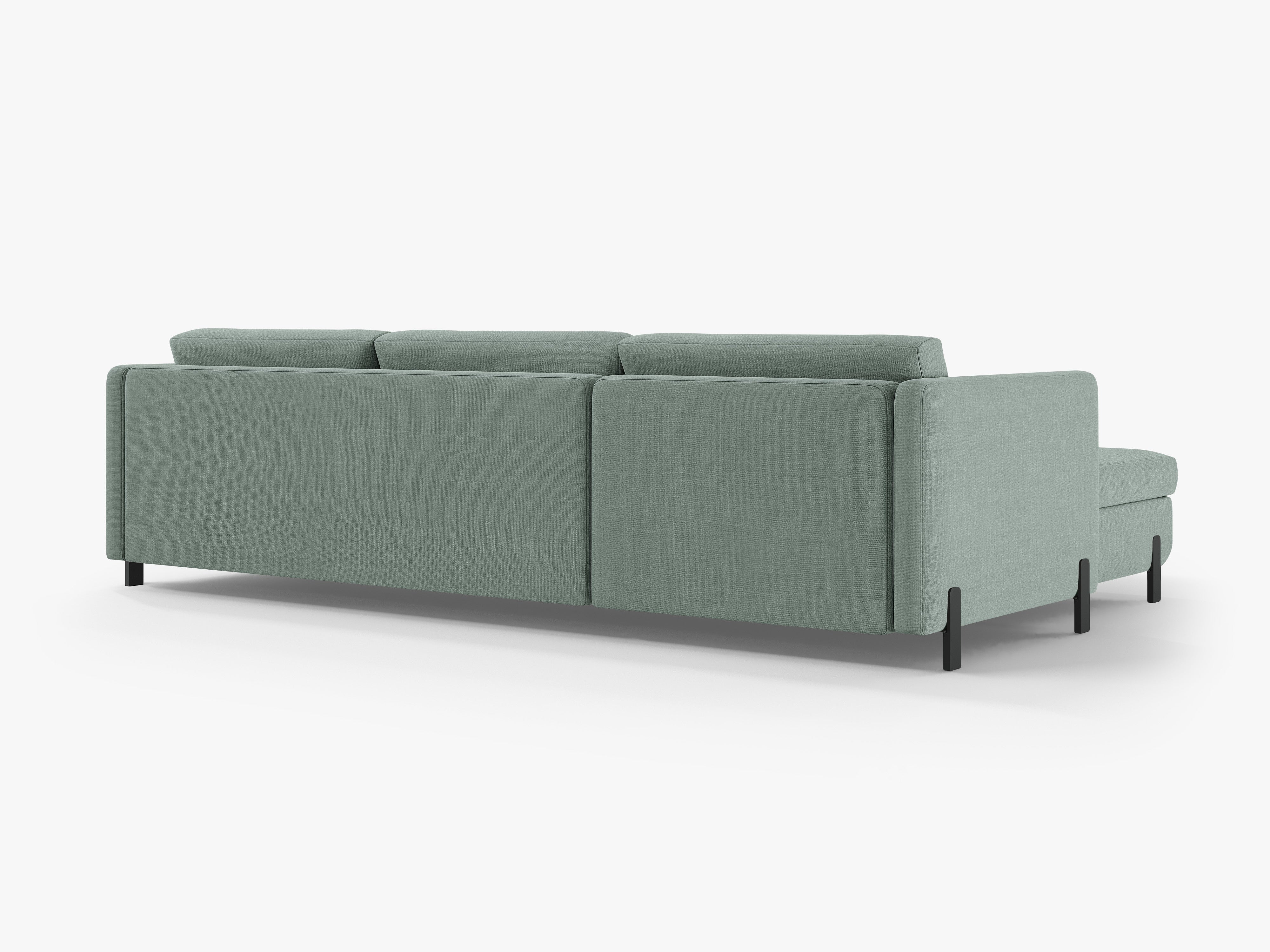 Left Corner Sofa with Bed Function and Box, "Gloria", 5 Seats, Mint, 280x170x80
Made in Europe