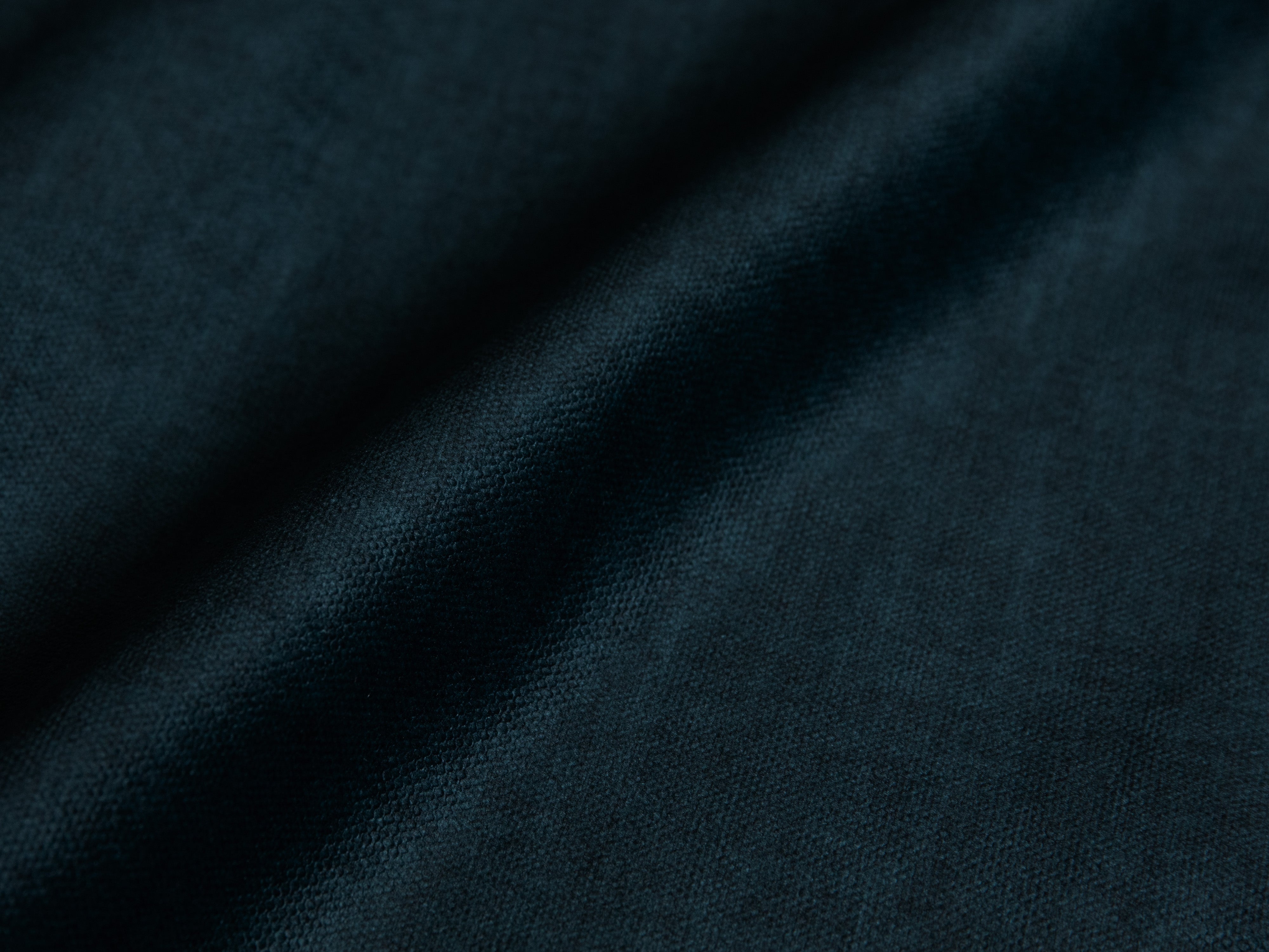 Samt linke Ecke mit Schlaffunktion Ella Benzin Marine Blau