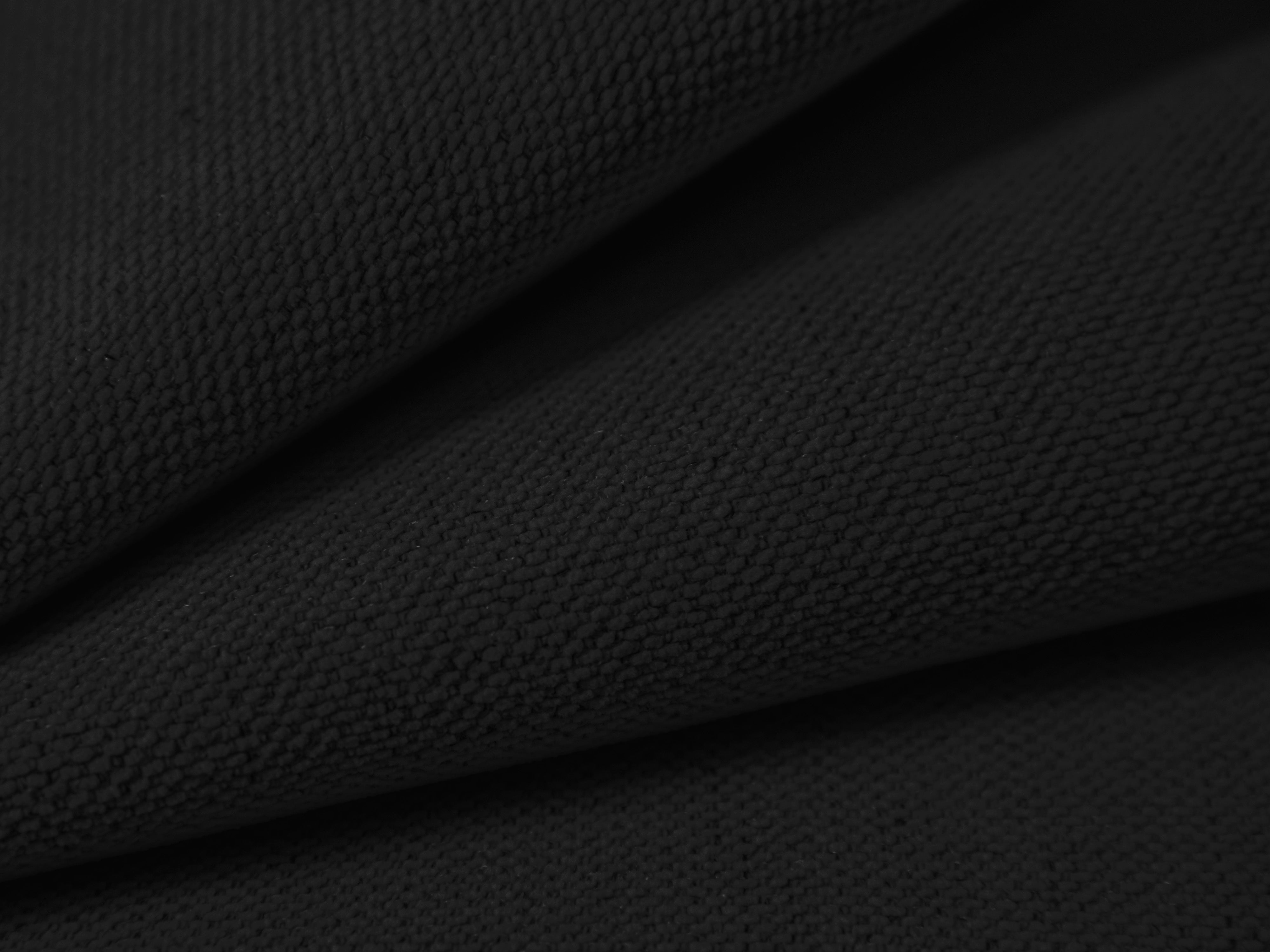 Left-sided 3-seater sofa bed VICTOR black chenille