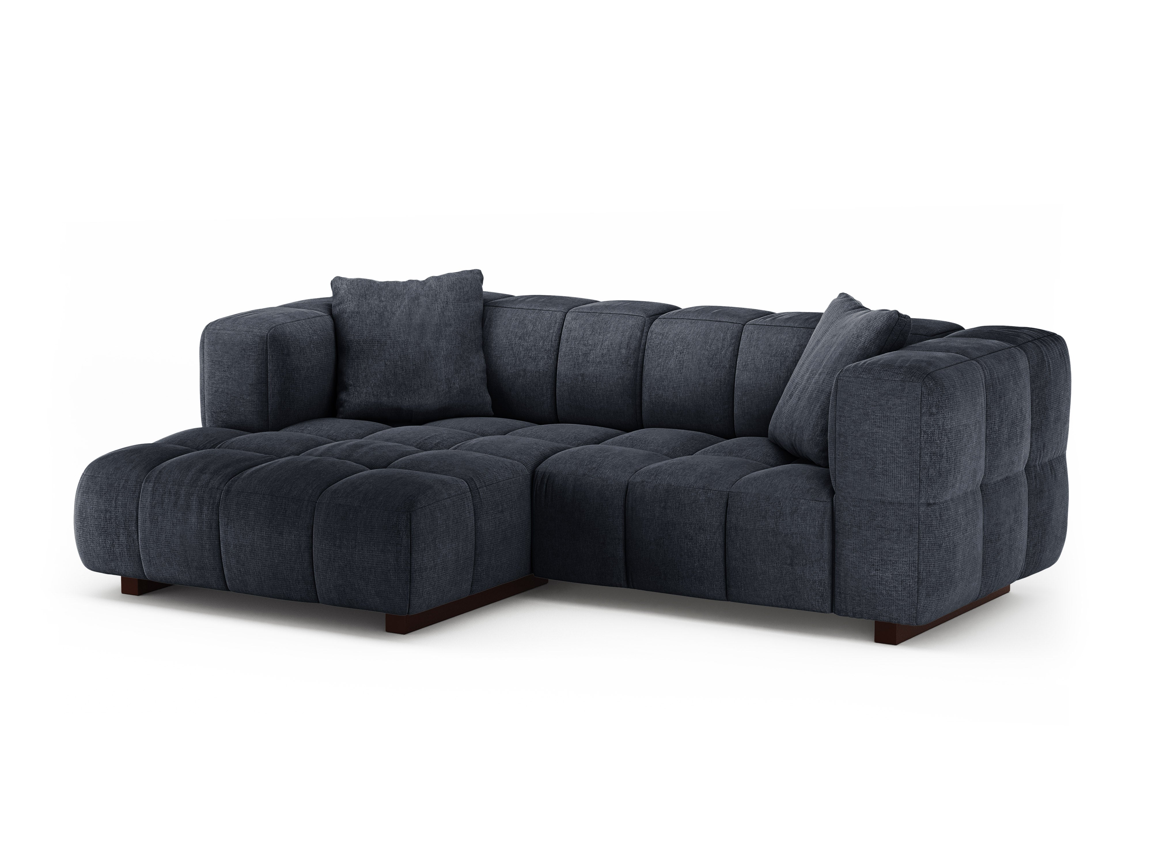 Left-facing corner sofa bed PUMA dark blue