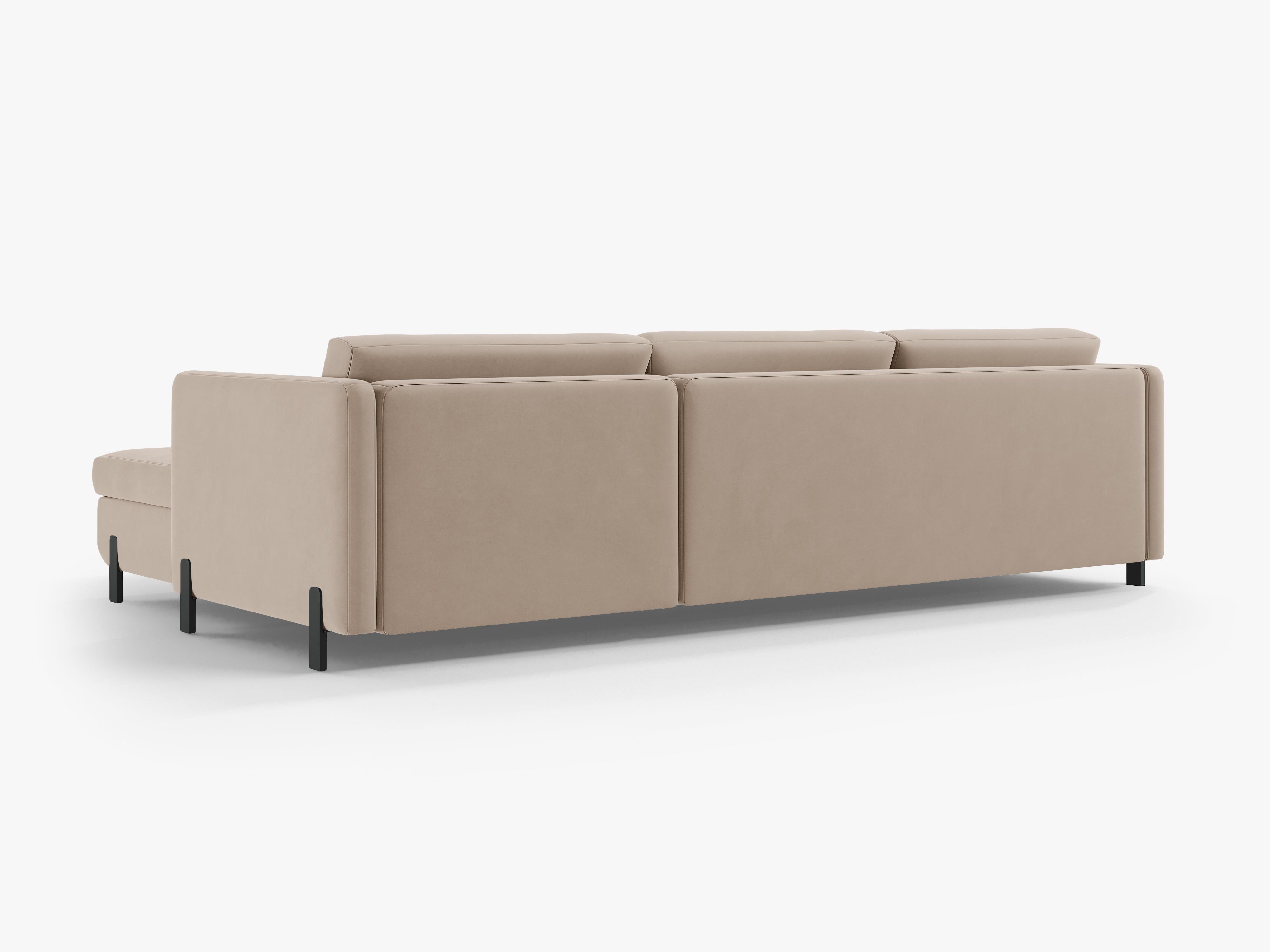 Velvet Linksecke Sofa mit Bettfunktion, "Gloria", 5 Sitze, Beige, 280x170x80
In Europa gemacht