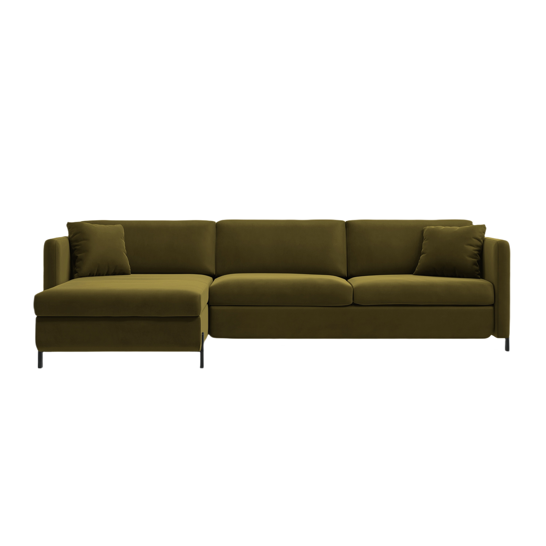 Velvet Linksecke Sofa mit Bettfunktion, "Gloria", 5 Sitze, Grün, 280x170x80
In Europa gemacht
