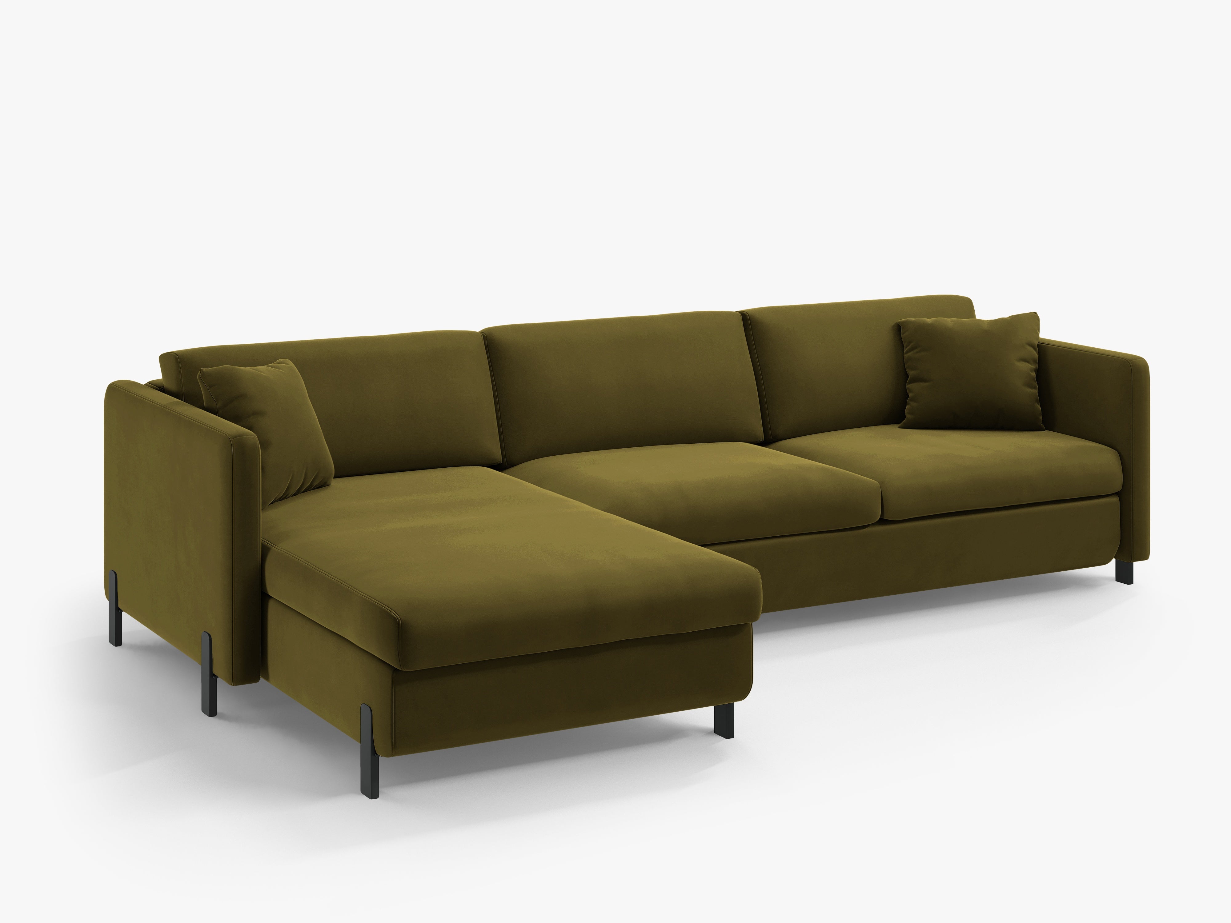 Velvet Linksecke Sofa mit Bettfunktion, "Gloria", 5 Sitze, Grün, 280x170x80
In Europa gemacht