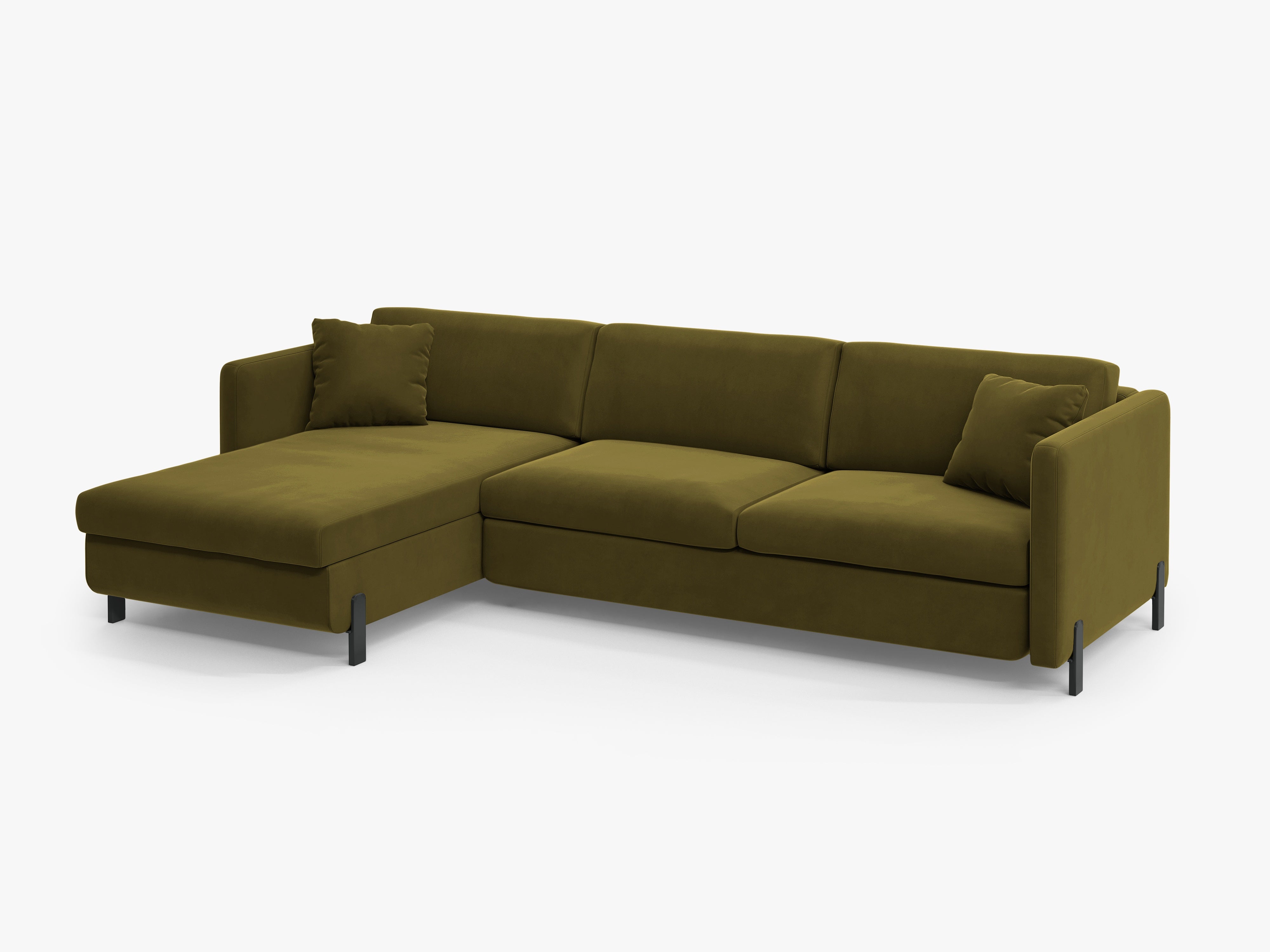 Velvet Linksecke Sofa mit Bettfunktion, "Gloria", 5 Sitze, Grün, 280x170x80
In Europa gemacht