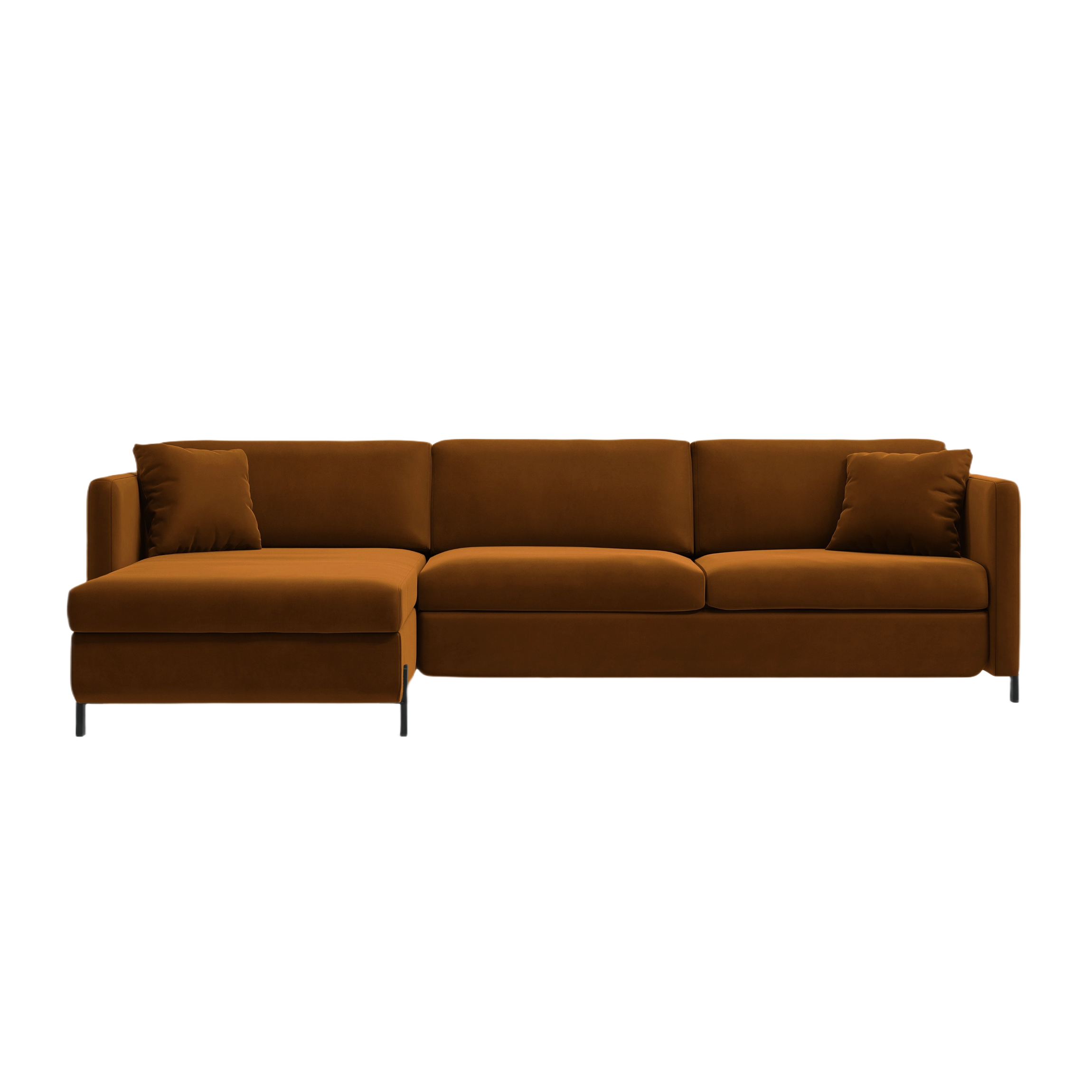 Velvet Linksecke Sofa mit Bettfunktion, "Gloria", 5 Sitze, braun, 280x170x80
In Europa gemacht