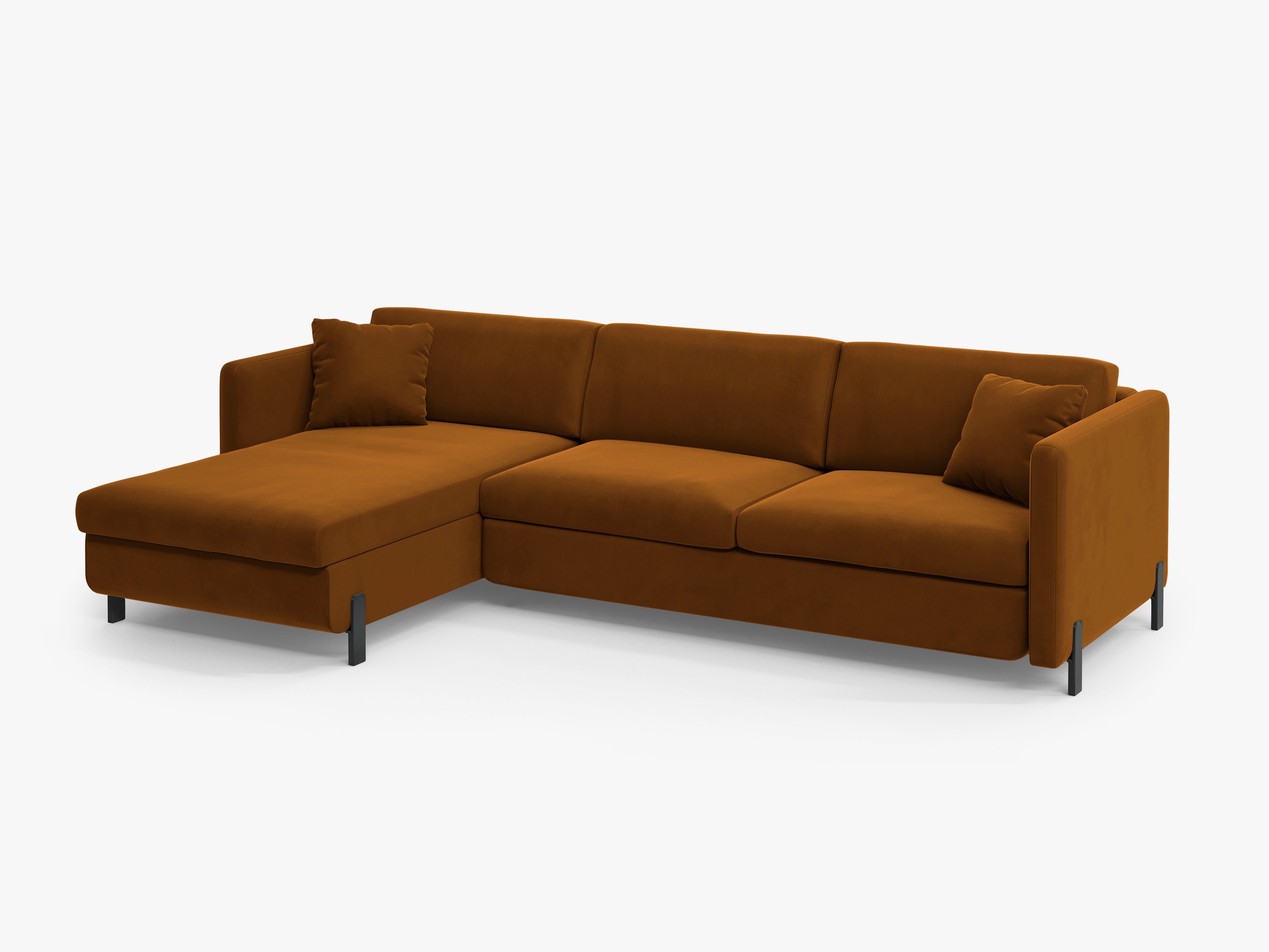 Velvet Linksecke Sofa mit Bettfunktion, "Gloria", 5 Sitze, braun, 280x170x80
In Europa gemacht