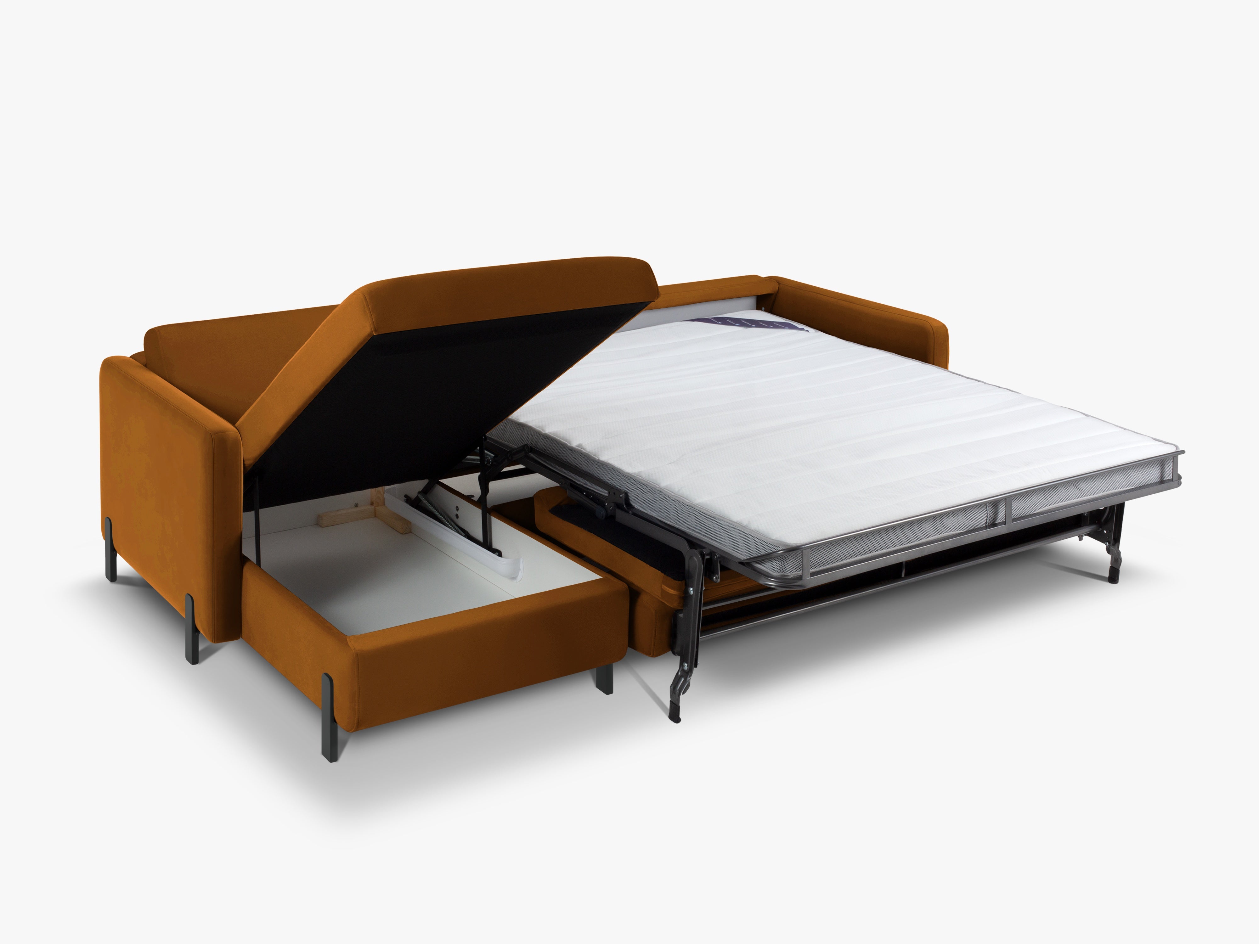 Velvet Linksecke Sofa mit Bettfunktion, "Gloria", 5 Sitze, braun, 280x170x80
In Europa gemacht