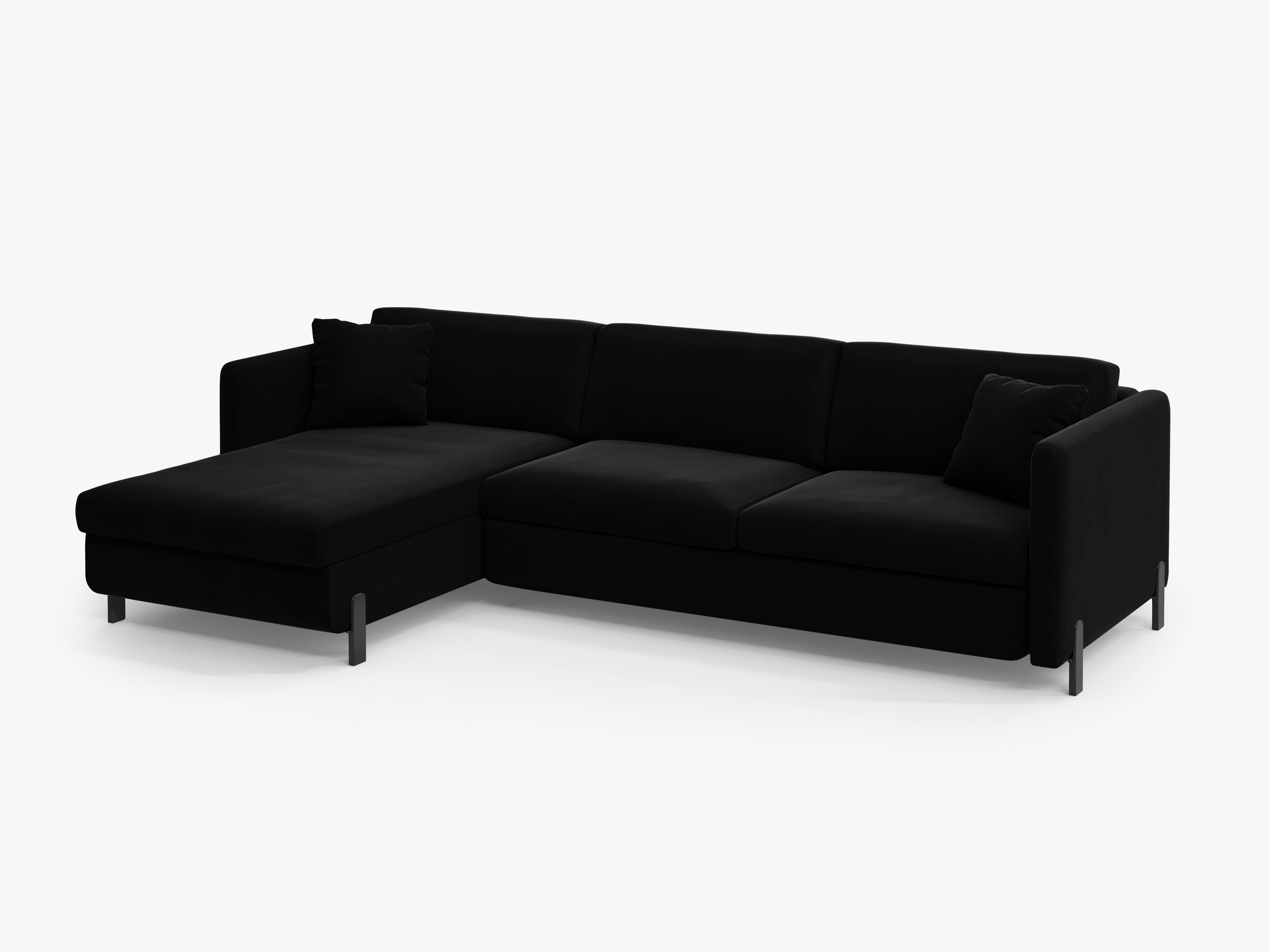 Velvet Linksecke Sofa mit Bettfunktion, "Gloria", 5 Sitze, schwarz, 280x170x80
In Europa gemacht