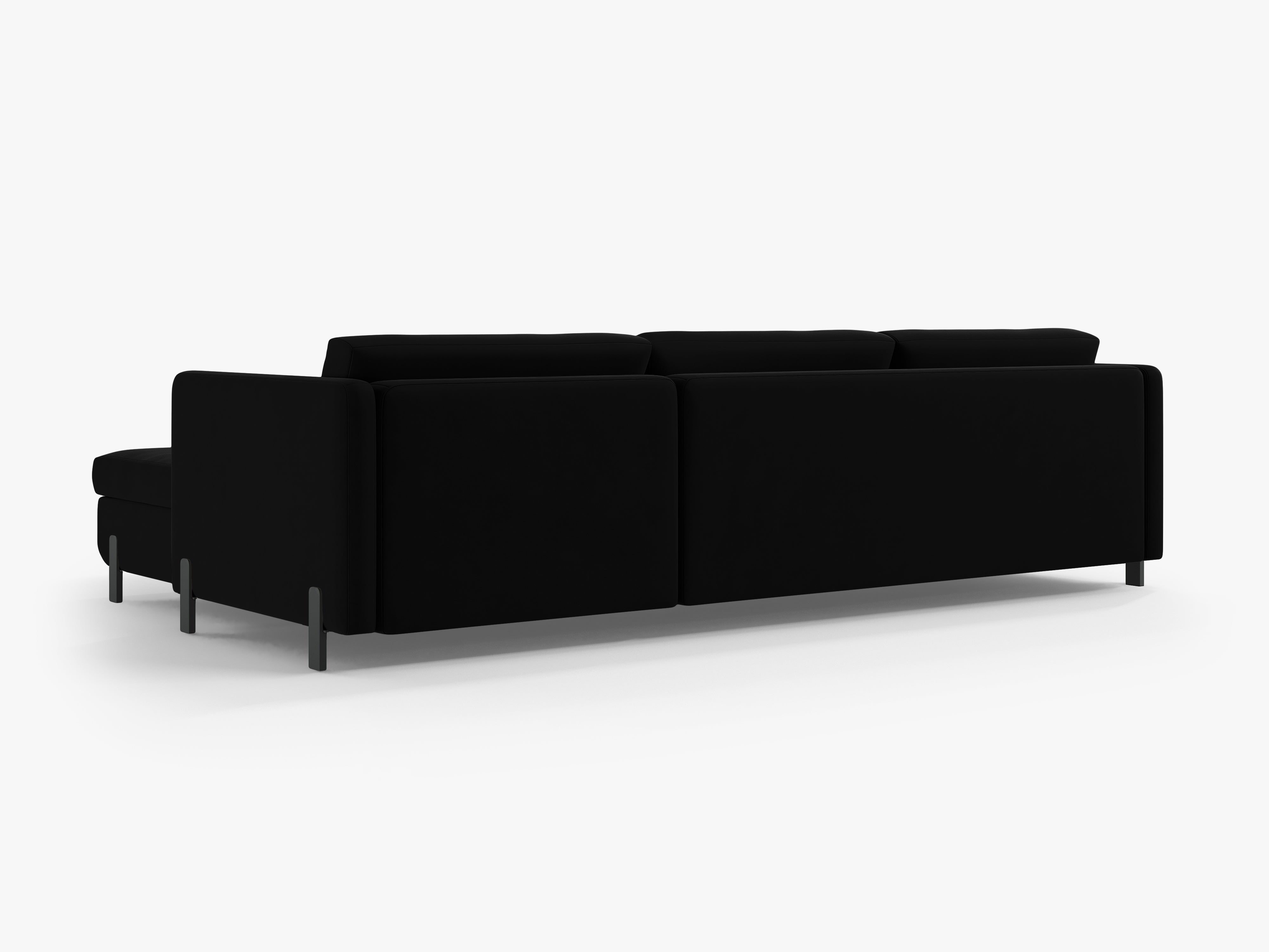 Velvet Linksecke Sofa mit Bettfunktion, "Gloria", 5 Sitze, schwarz, 280x170x80
In Europa gemacht