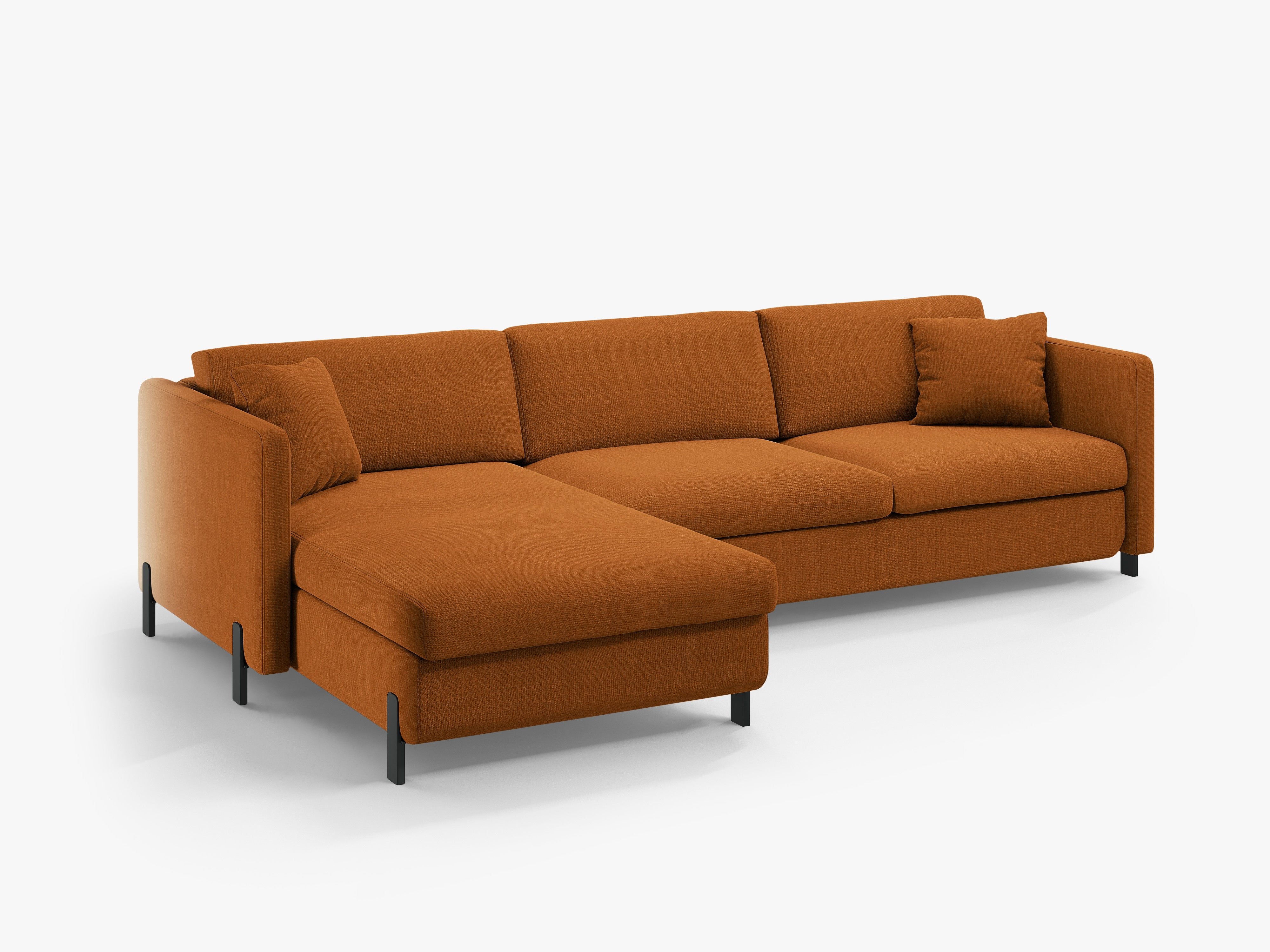 Left Corner Sofa with Bed Function and Box, "Gloria", 4 Seats, Brick, 260x170x80
Made in Europe