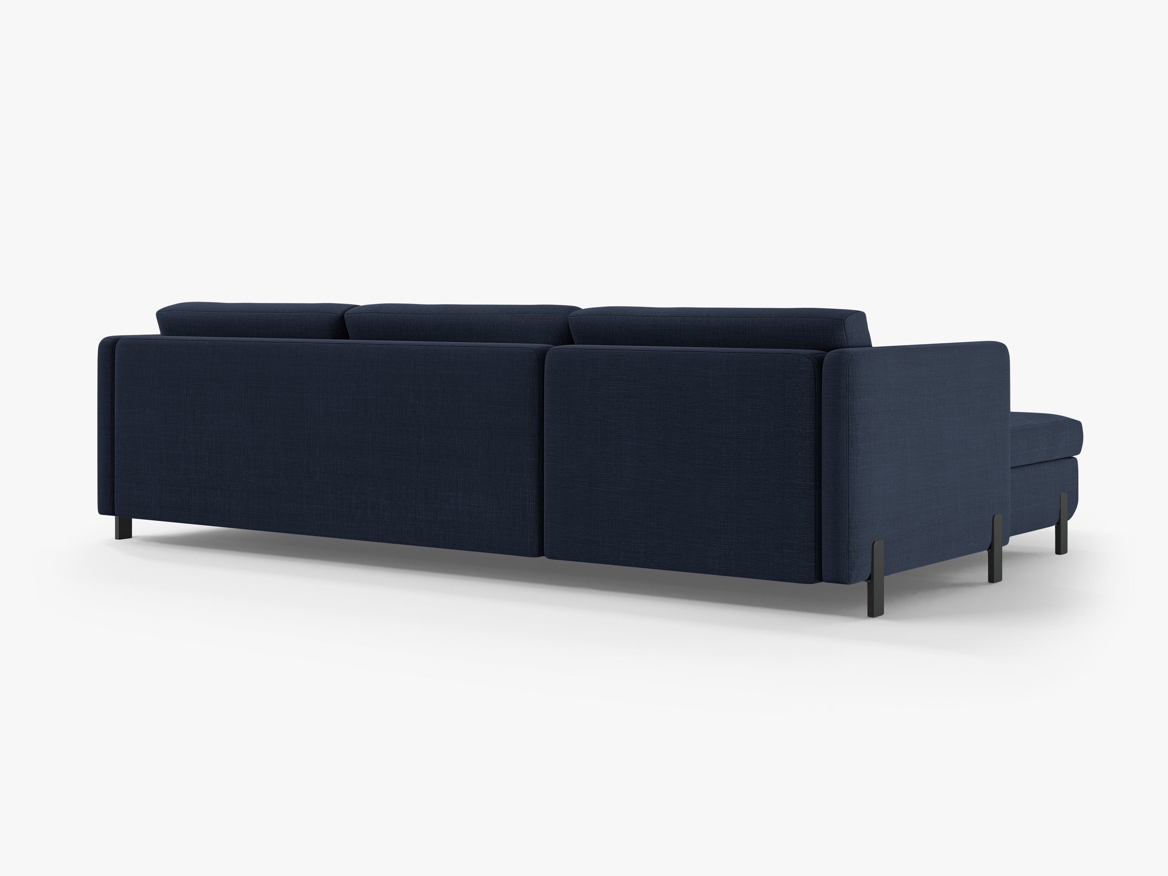 Left Corner Sofa with Bed Function and Box, "Gloria", 4 Seats, Blue, 260x170x80
Made in Europe