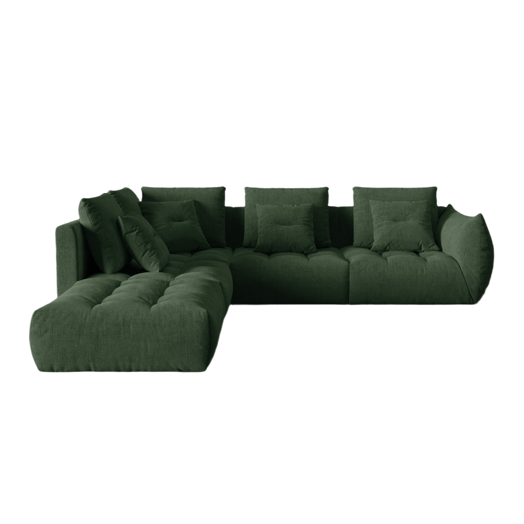 Modulares linke Ecksofa, "Bloom", 4 Sitze, Moss Green, 316x310x95
In Europa gemacht