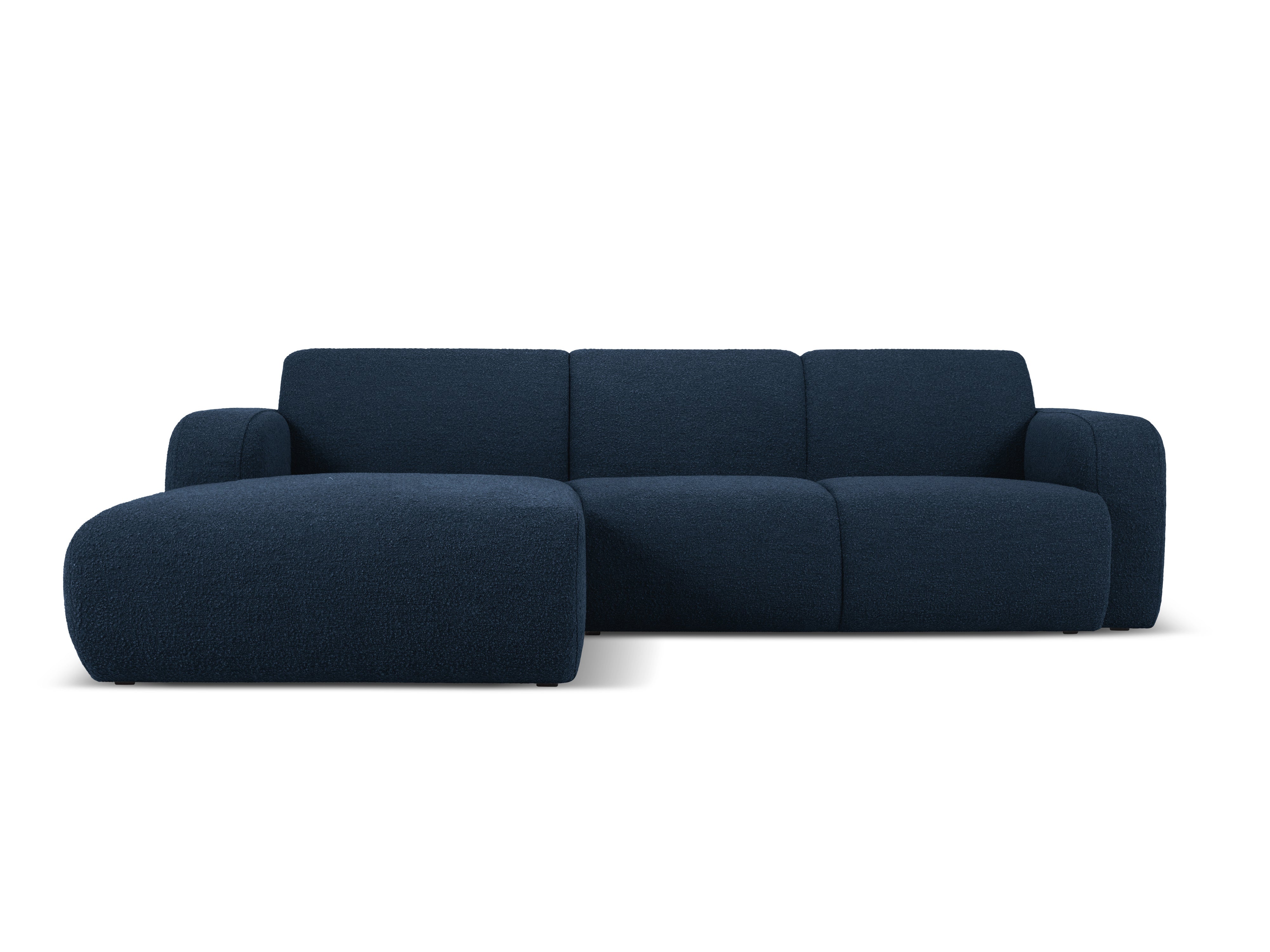 Narożnik w tkaninie boucle lewostronny MOLINO granatowy Micadoni Eye on Design