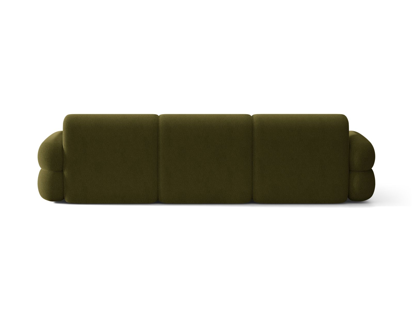 Left-facing NEO olive boucle corner sofa