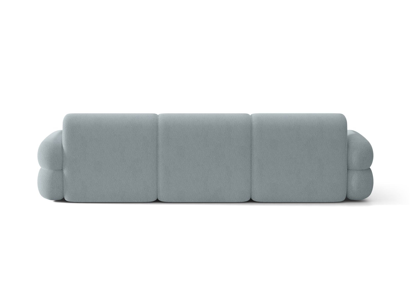 Left-facing NEO corner sofa in blue boucle