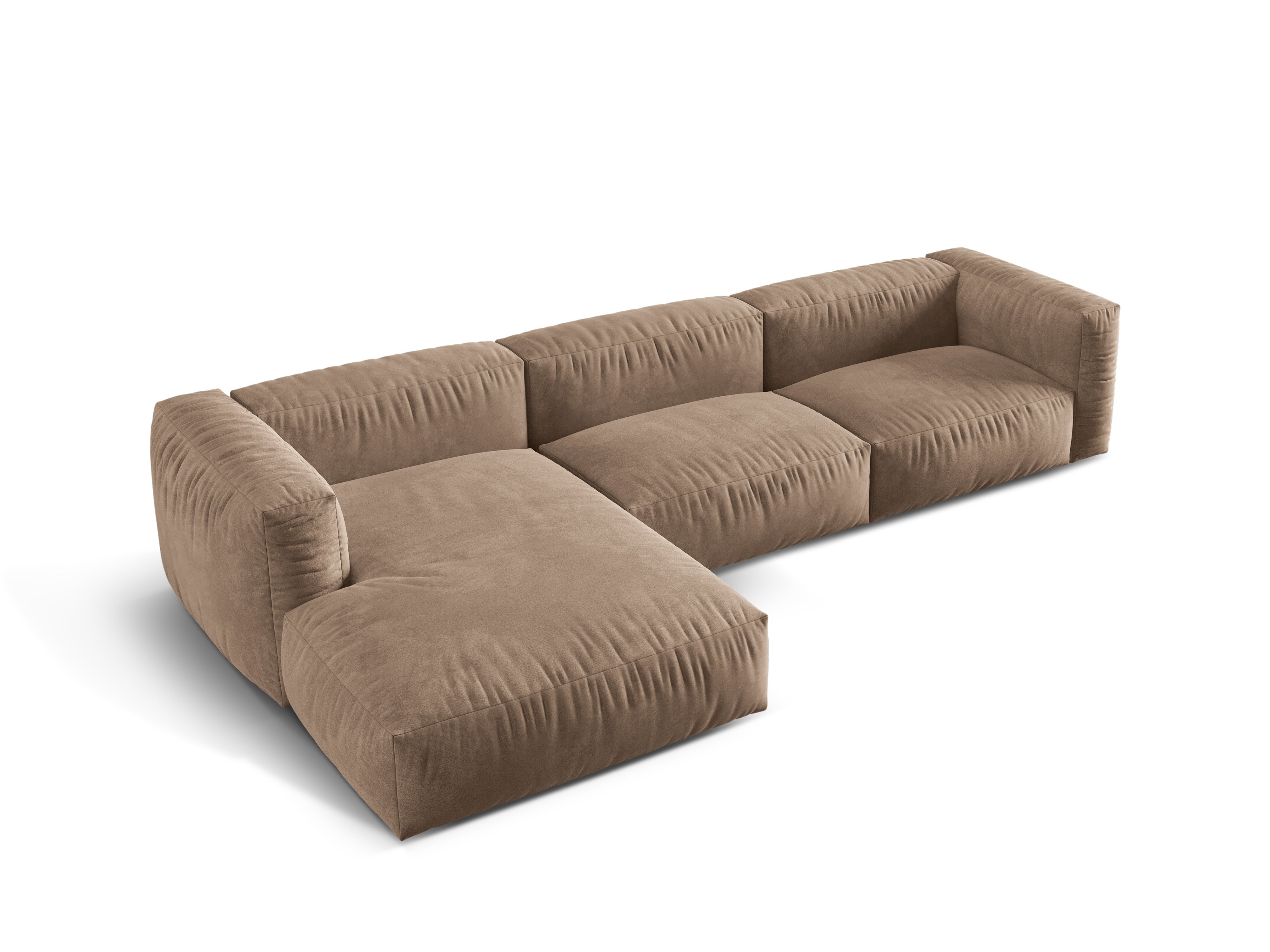Leved linke Ecke 3-Sitzer Martina Dark-Tone