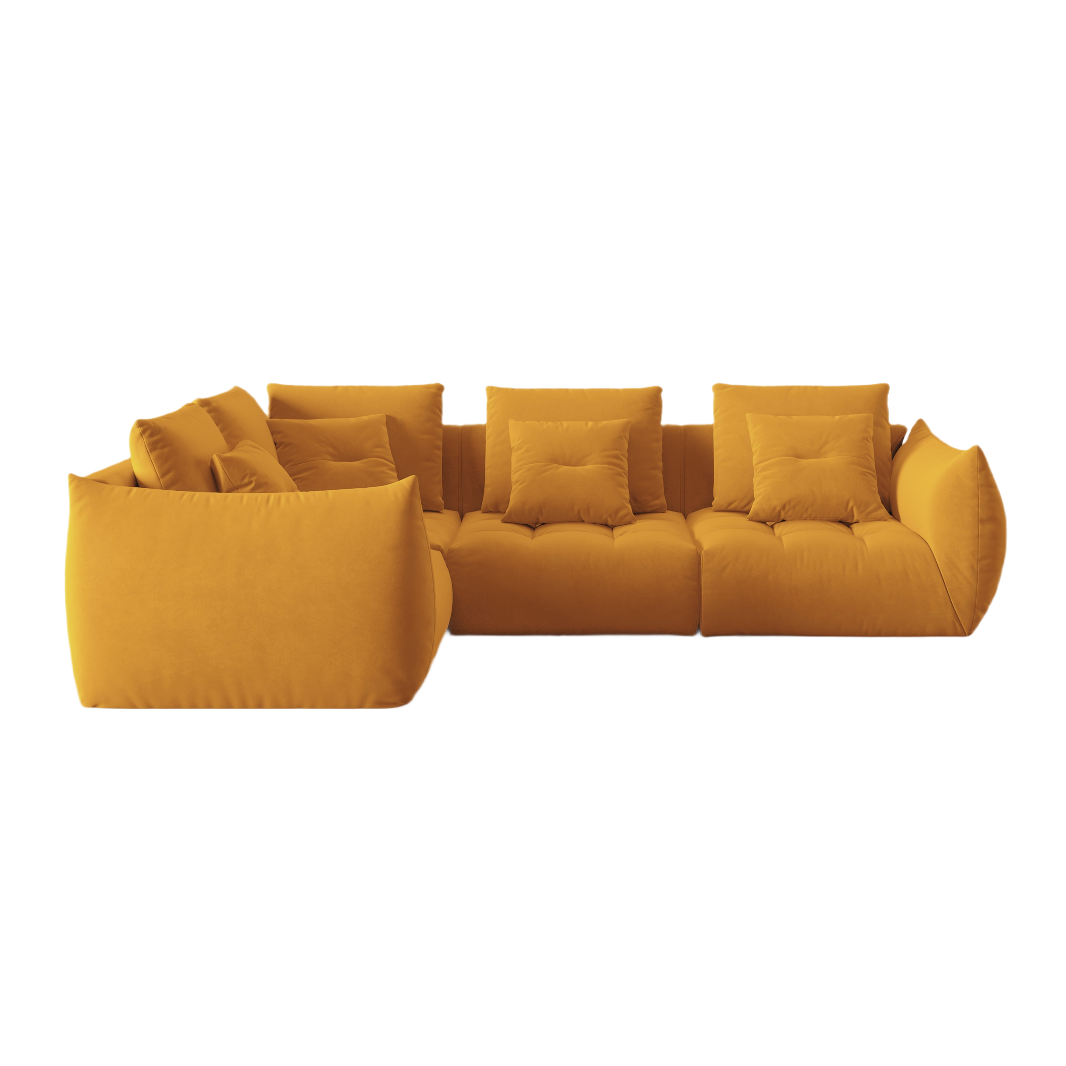 Samt modulares linke Ecksofa, "Bloom", 3 Sitze, Gelb, 316x216x95
In Europa gemacht