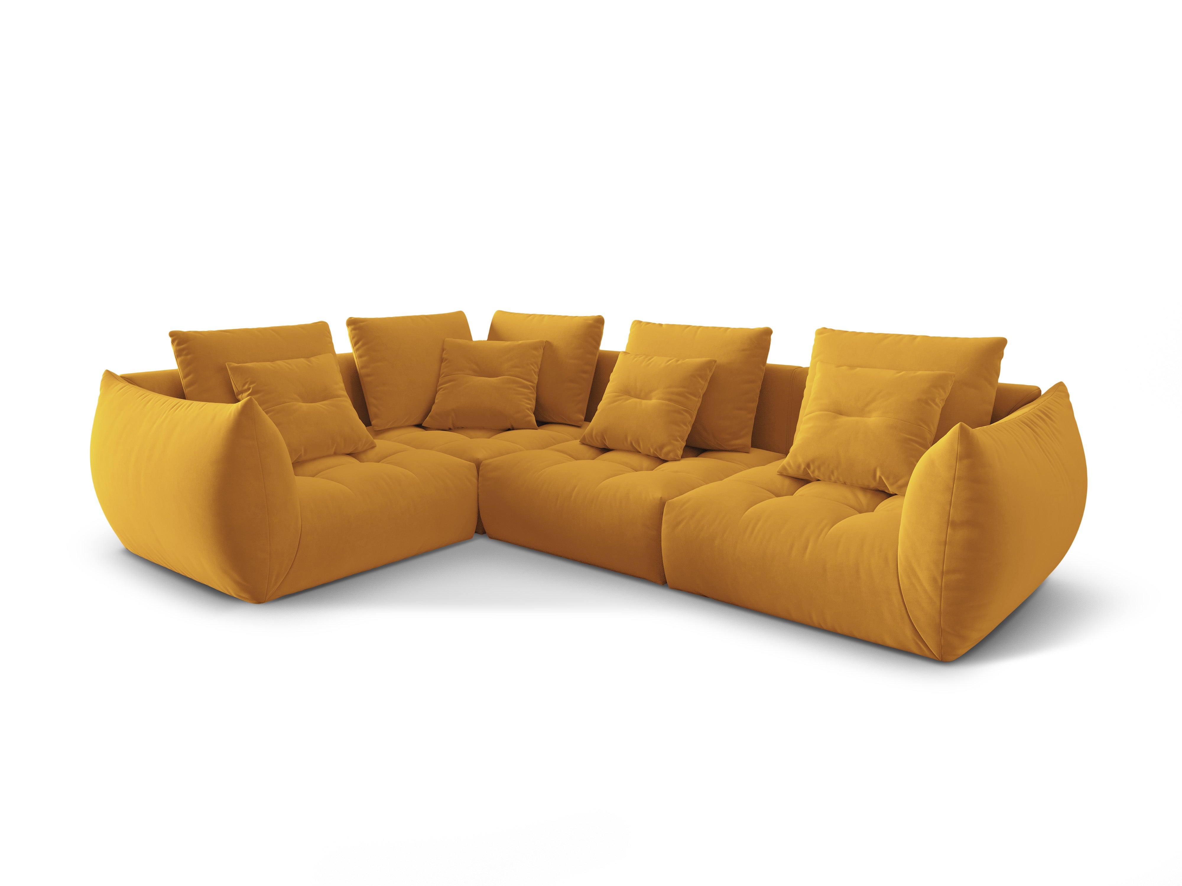 Samt modulares linke Ecksofa, "Bloom", 3 Sitze, Gelb, 316x216x95
In Europa gemacht