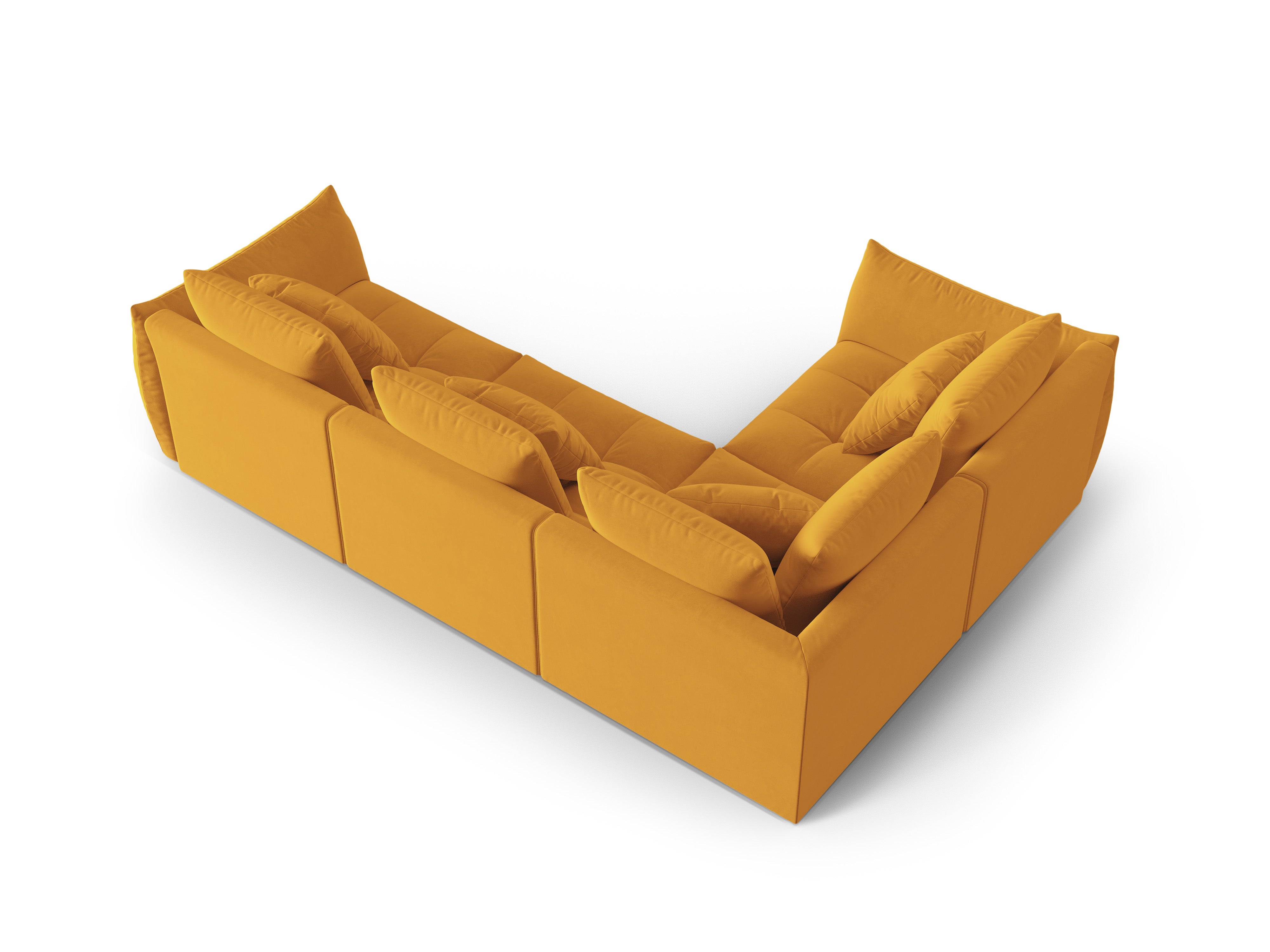Samt modulares linke Ecksofa, "Bloom", 3 Sitze, Gelb, 316x216x95
In Europa gemacht