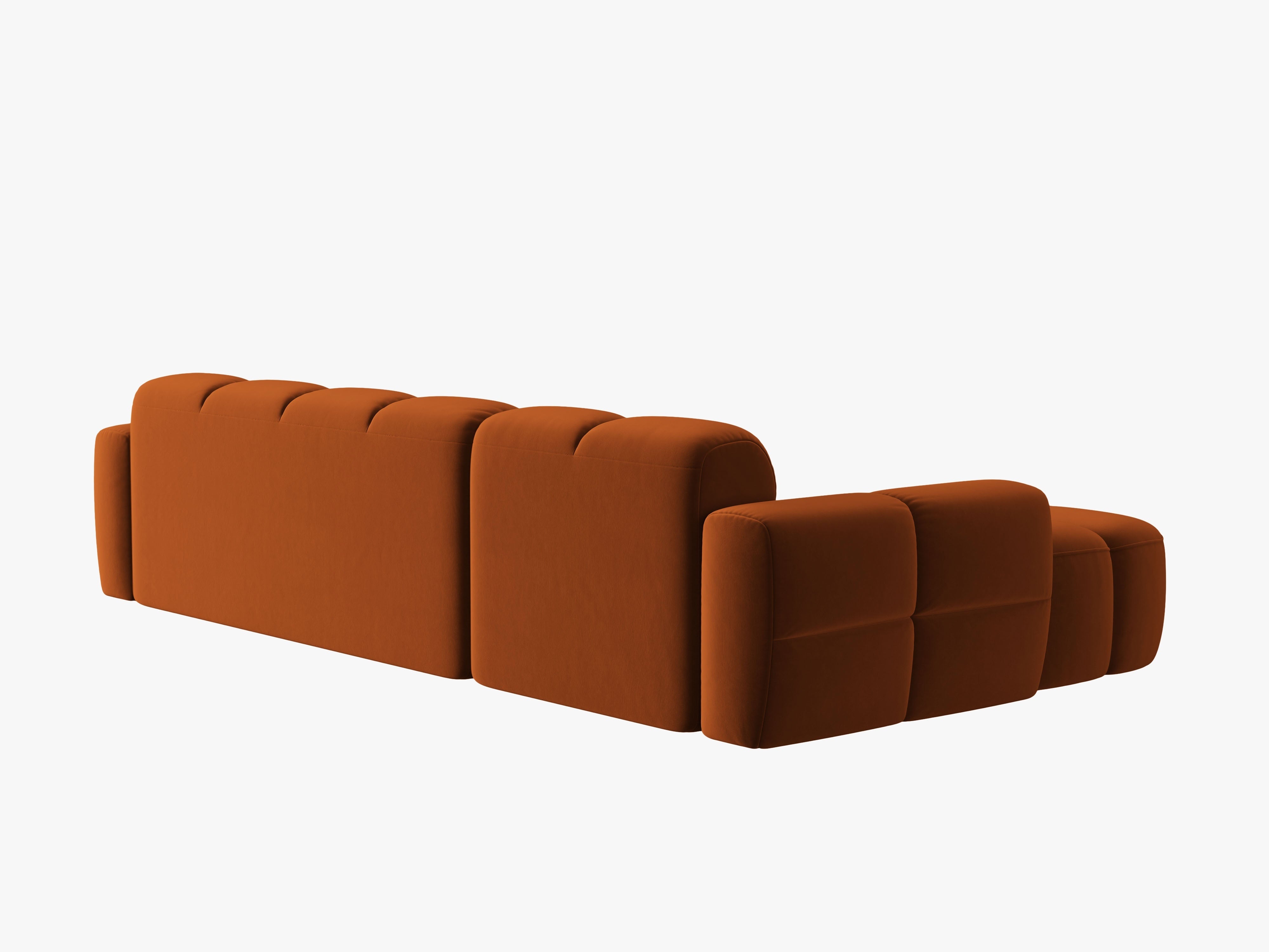 Samt-Ecksofa links LISA terrakotta