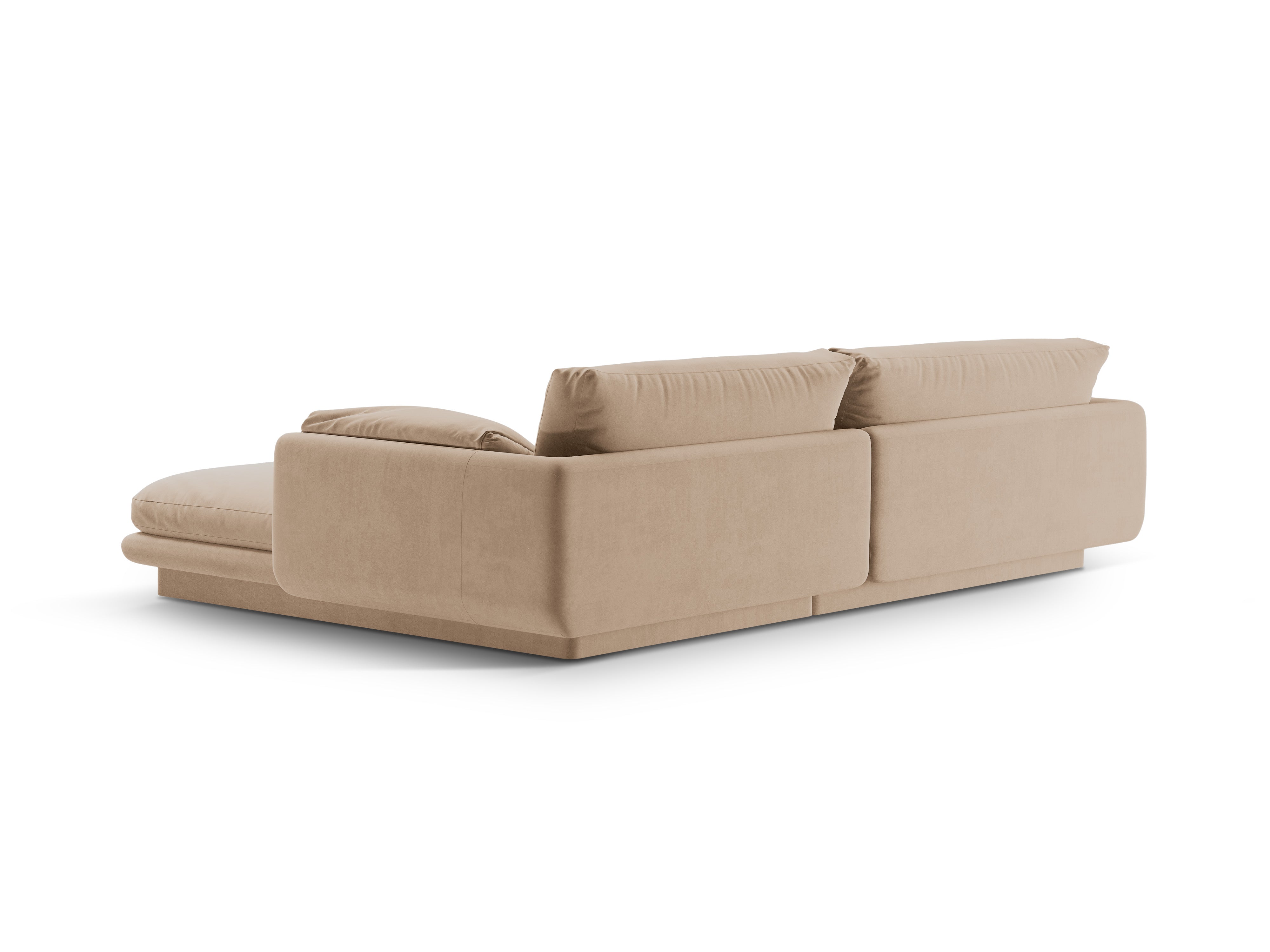 Velvet corner of 4-person left-sided sand torino