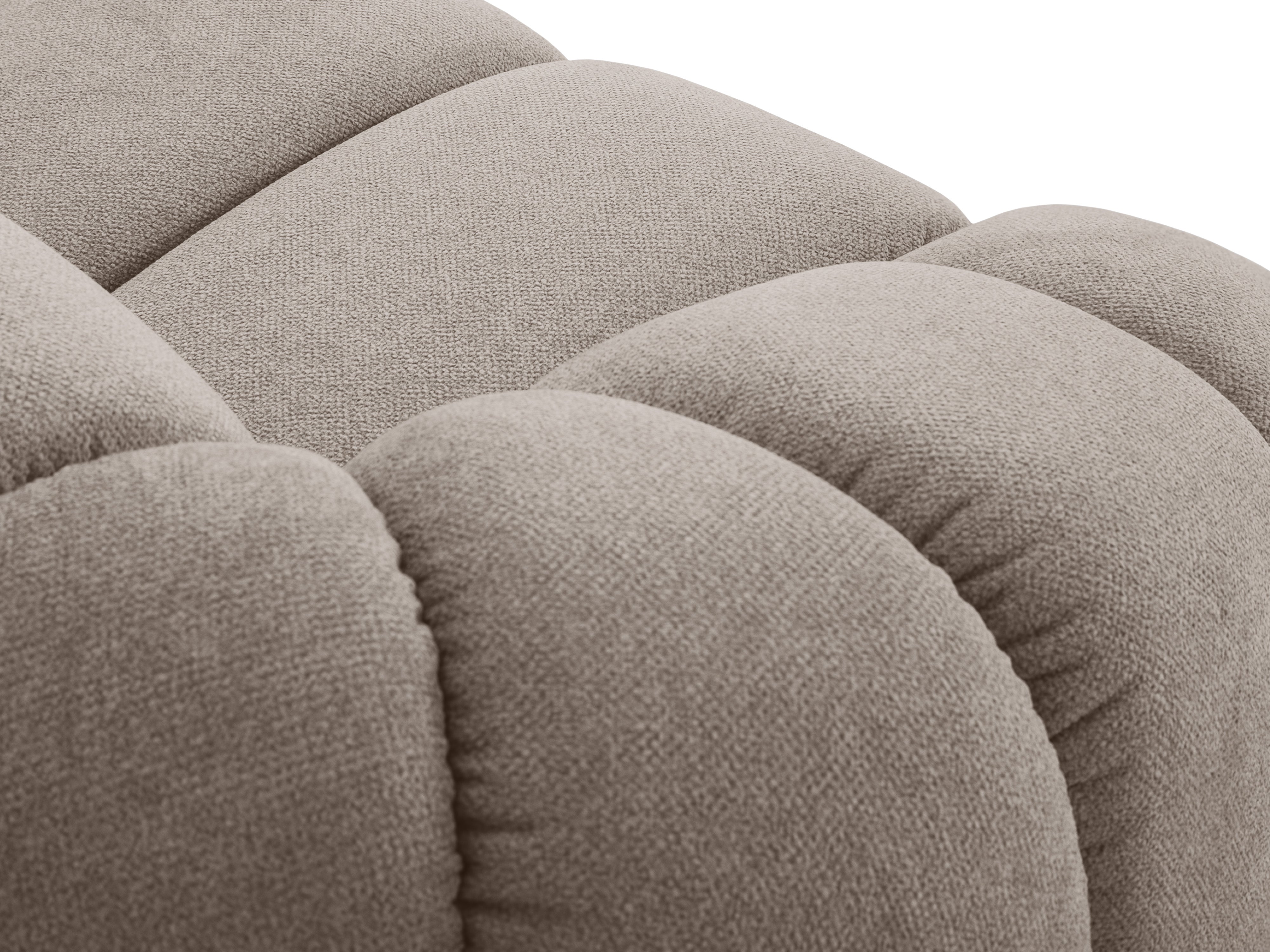 Left-facing 4-seater corner sofa DIANA dark beige chenille
