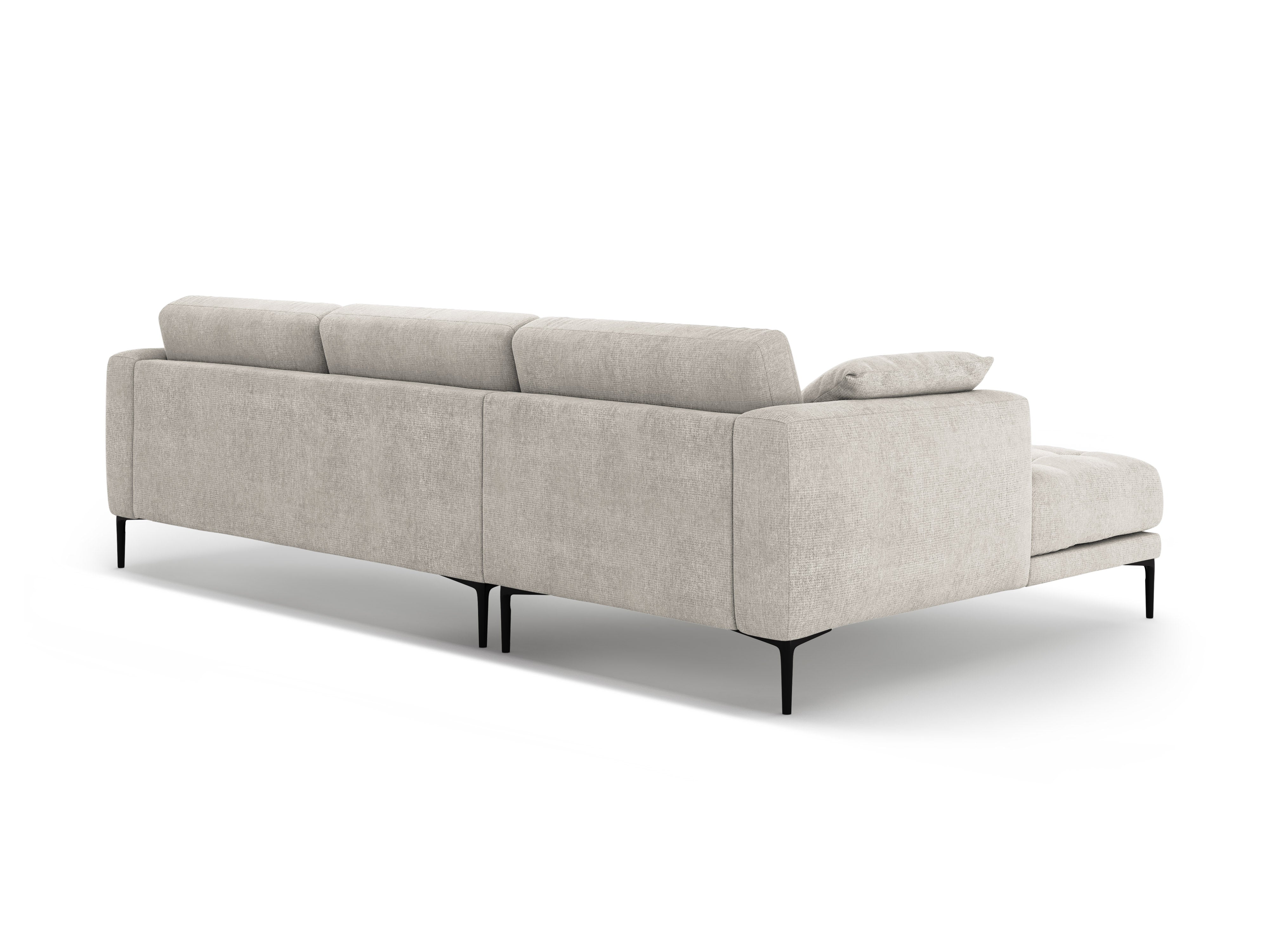 Left-sided corner sofa BEMY beige chenille