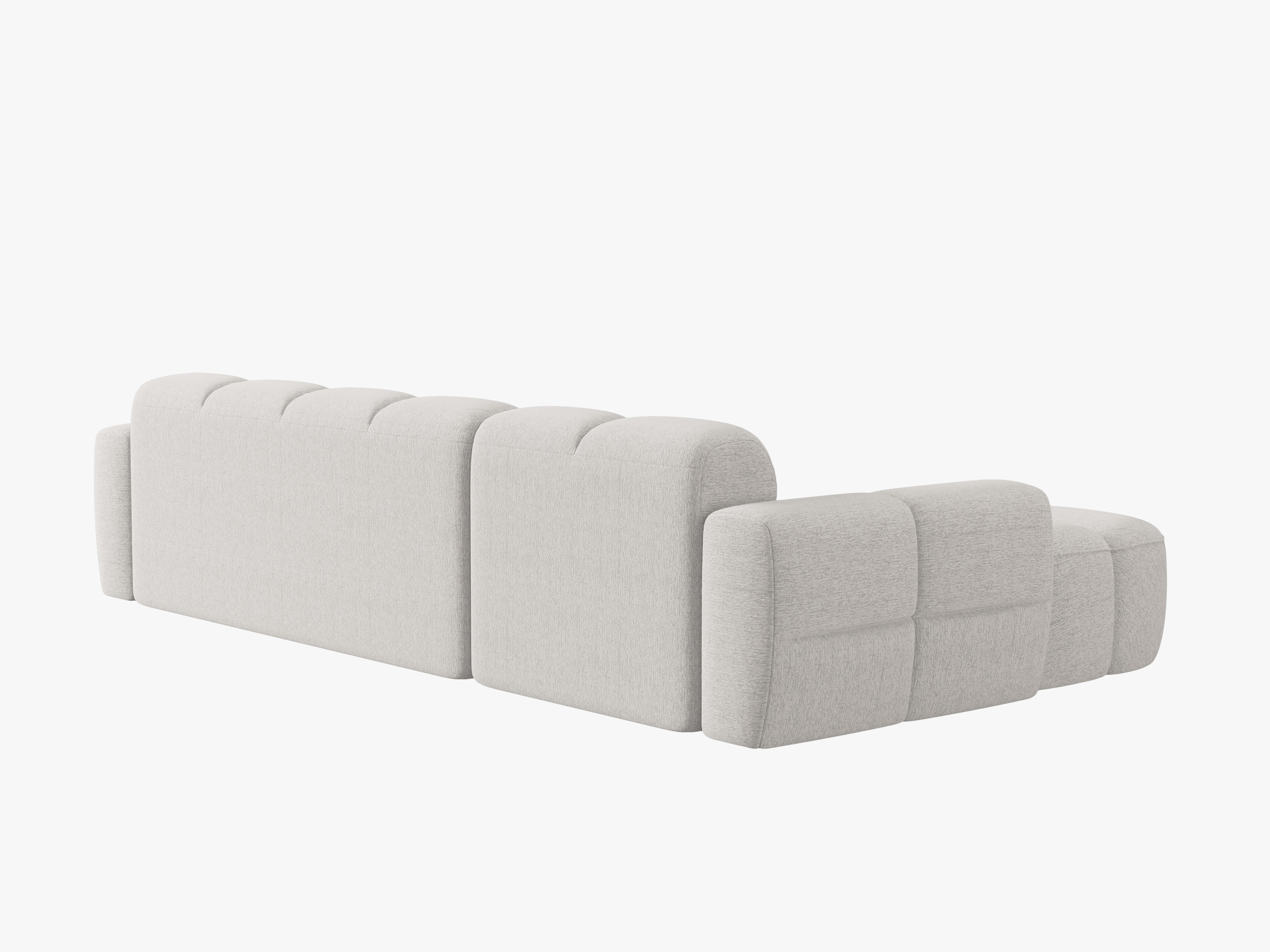 Left-sided corner sofa LISA light gray chenille
