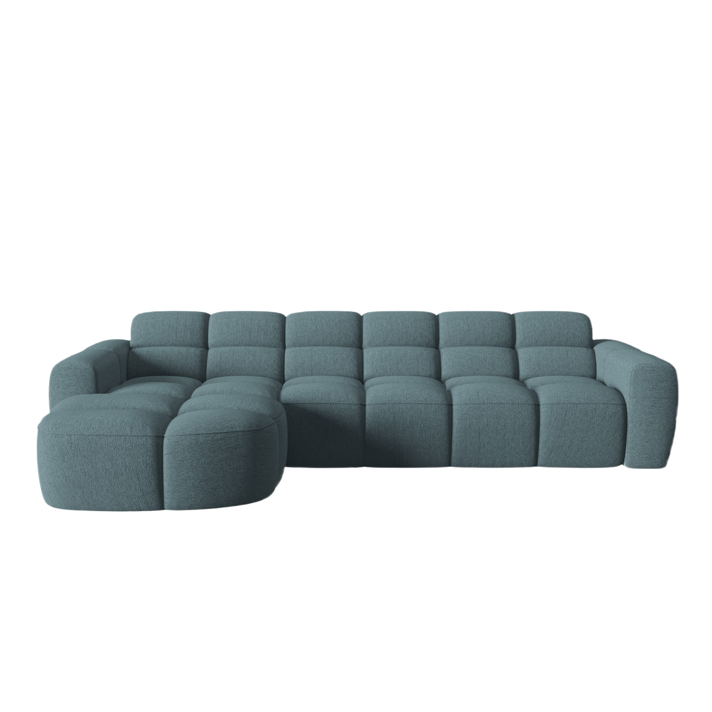 Left-sided corner sofa LISA light blue chenille