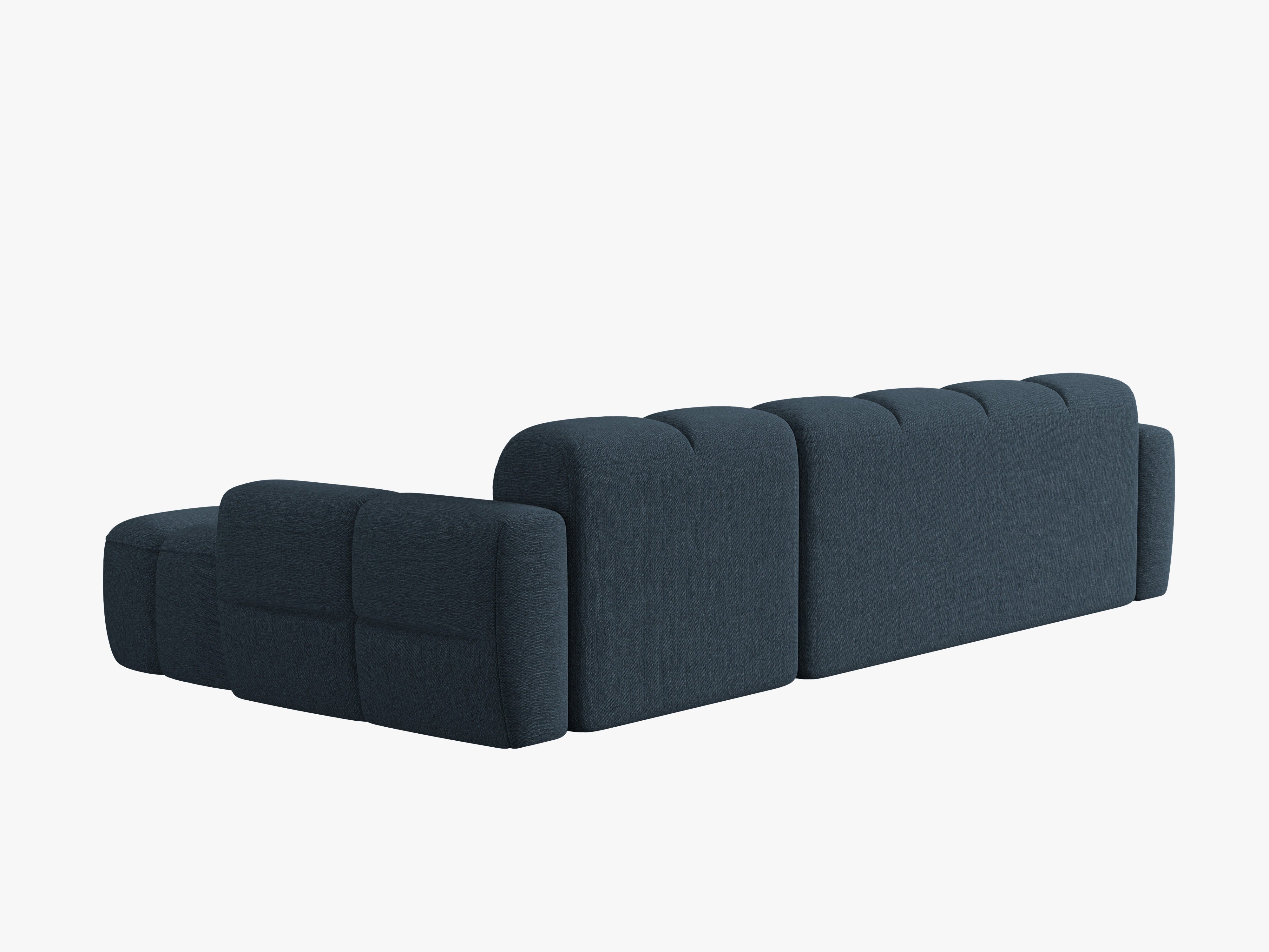 Right-hand corner sofa LISA dark blue chenille