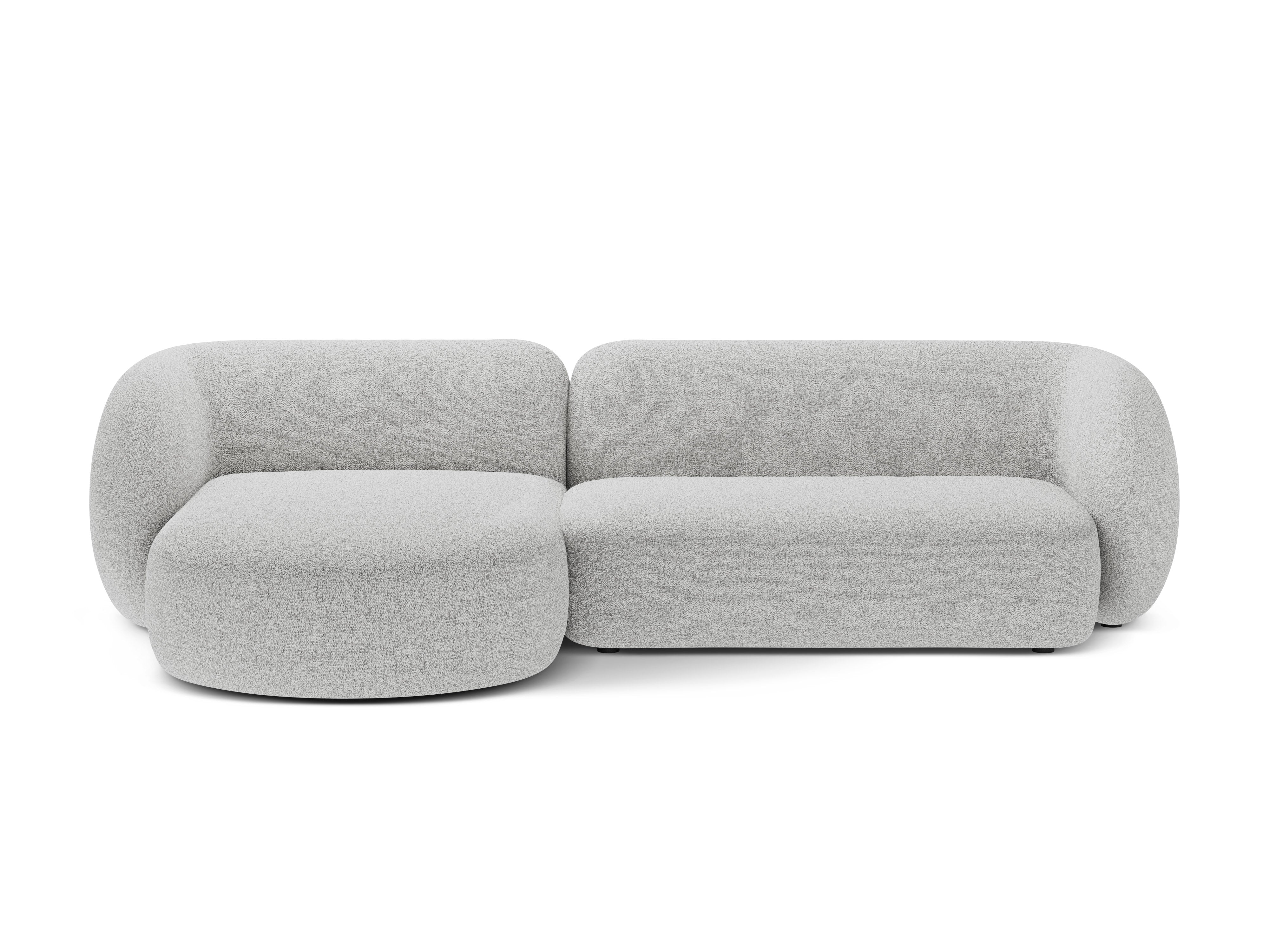 Left-facing 3-seater sofa KATE light gray mélange