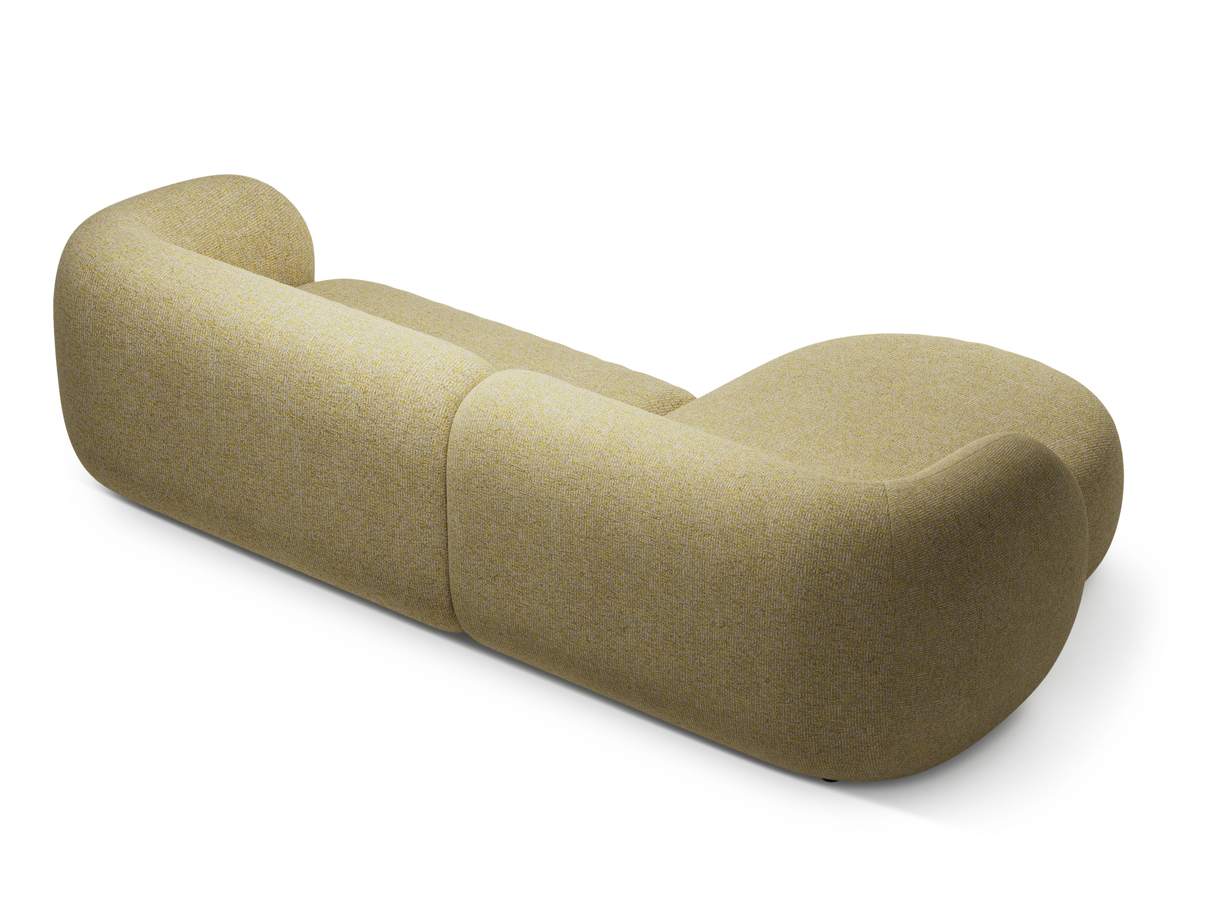Left-sided 3-seater corner sofa KATE yellow mélange