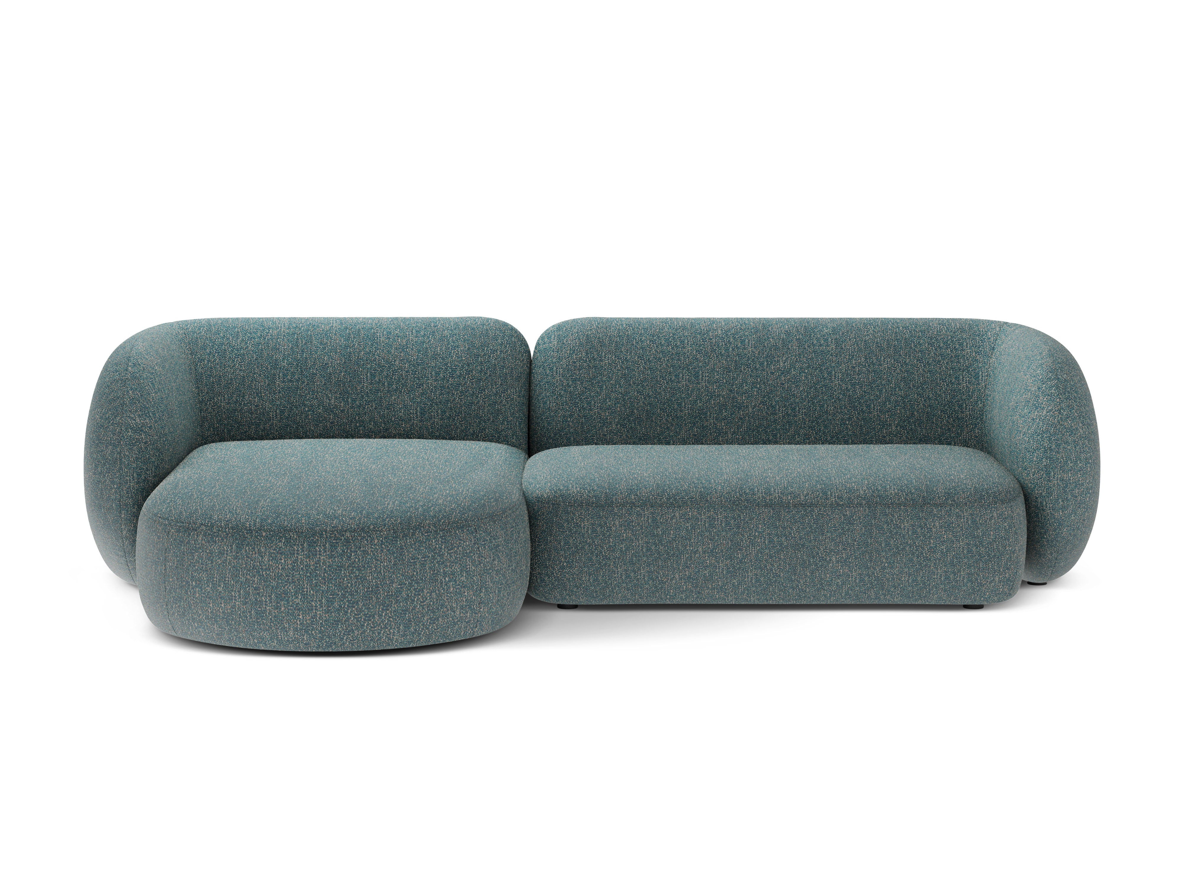 Left-sided 3-seater corner sofa KATE blue mélange