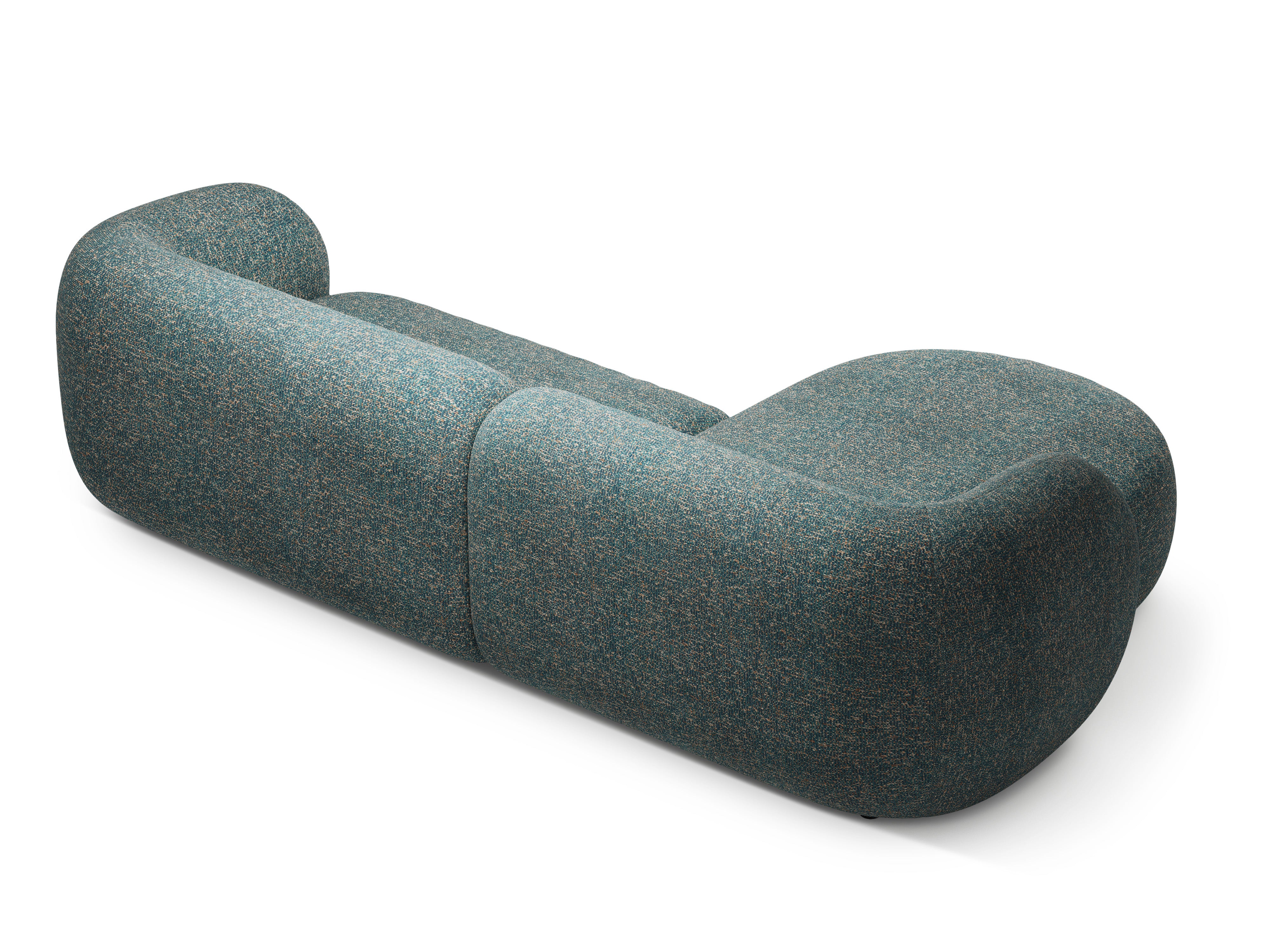 Left-sided 3-seater corner sofa KATE blue mélange