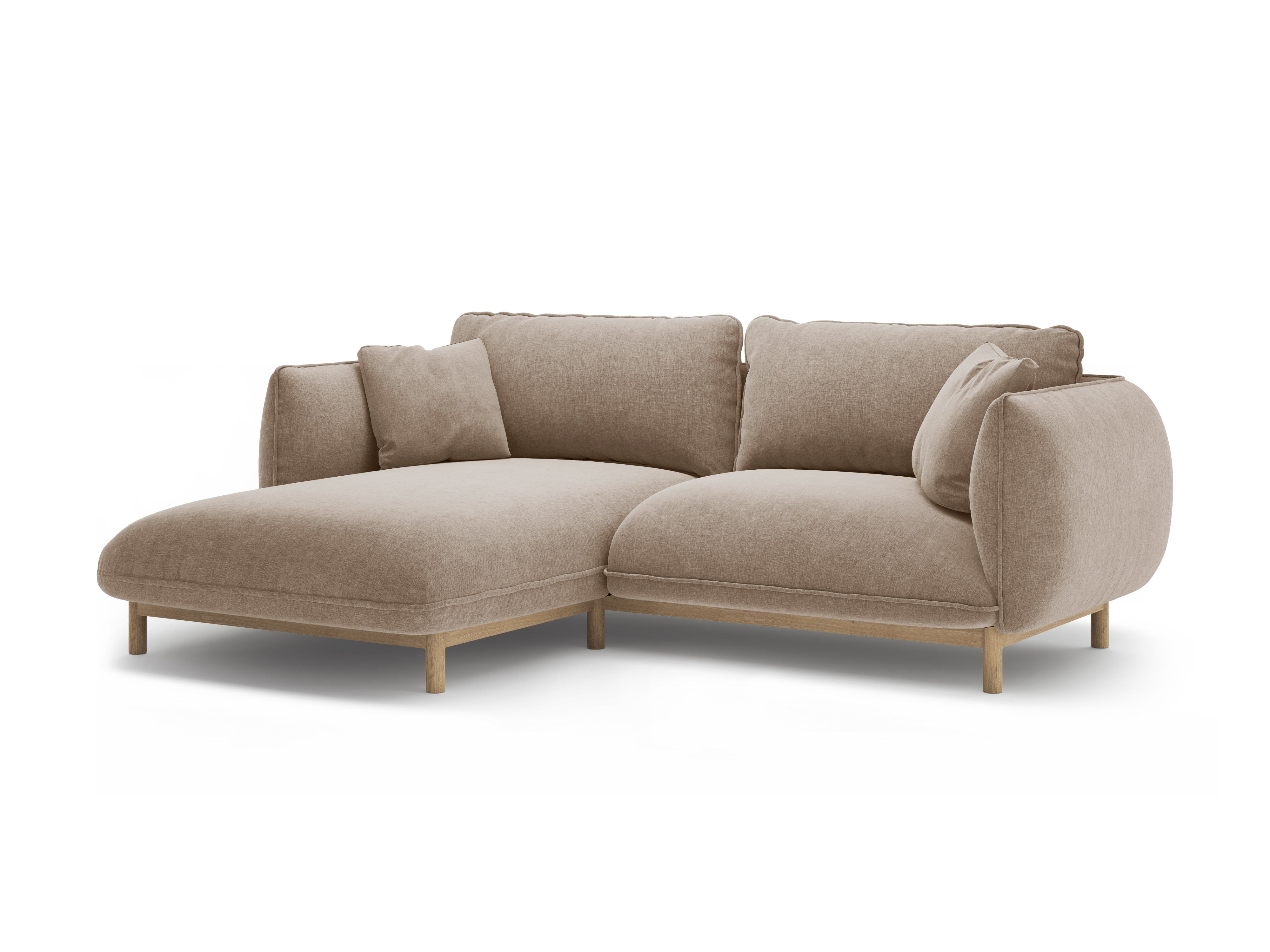 Left-sided corner sofa ADA sand chenille