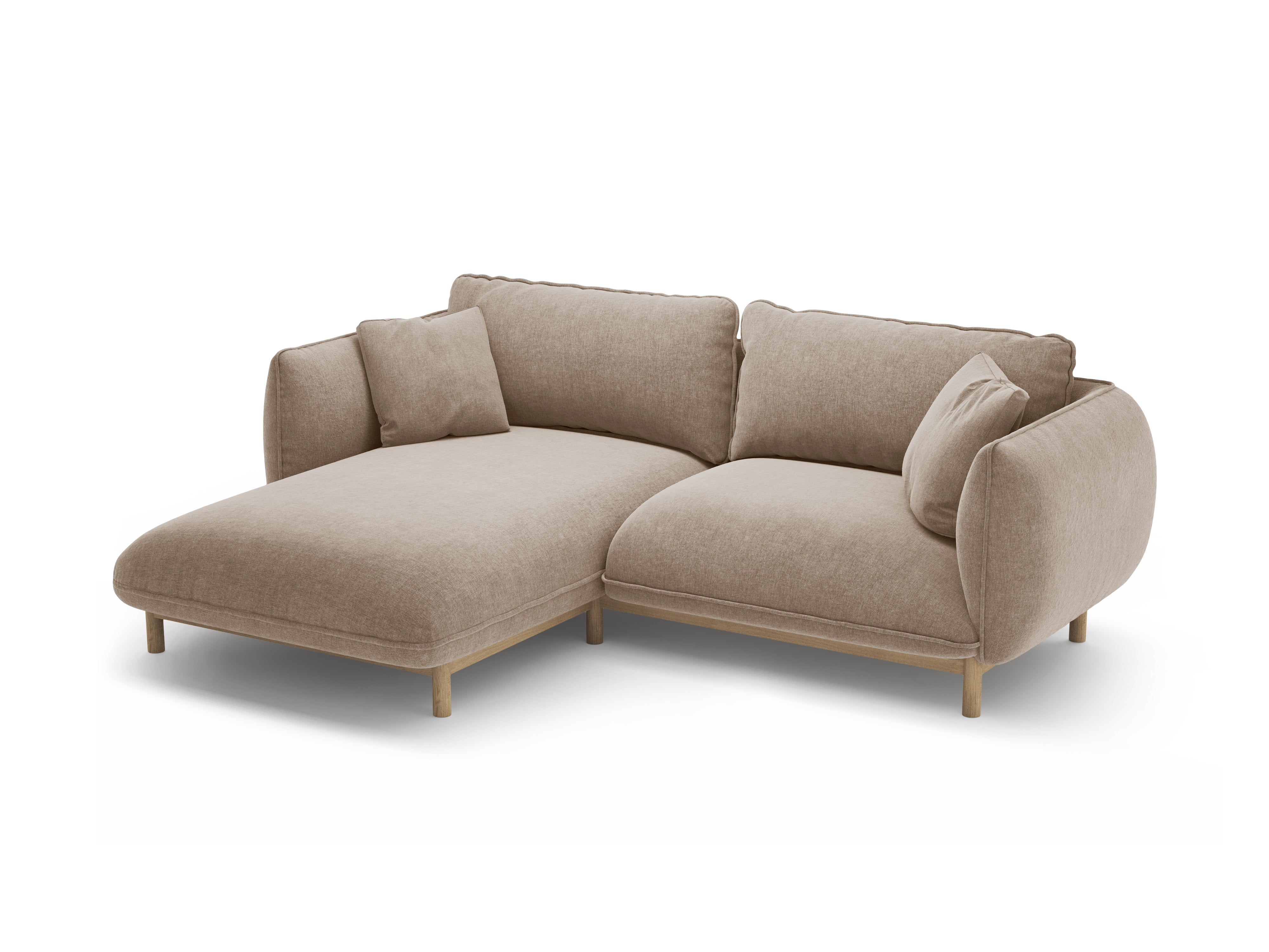 Left-sided corner sofa ADA sand chenille